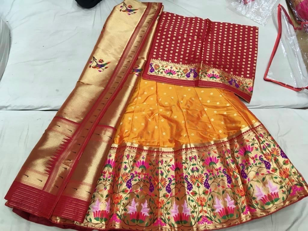 Nihbaan banarsi Paithani lehanga - Saffronfashionindia
