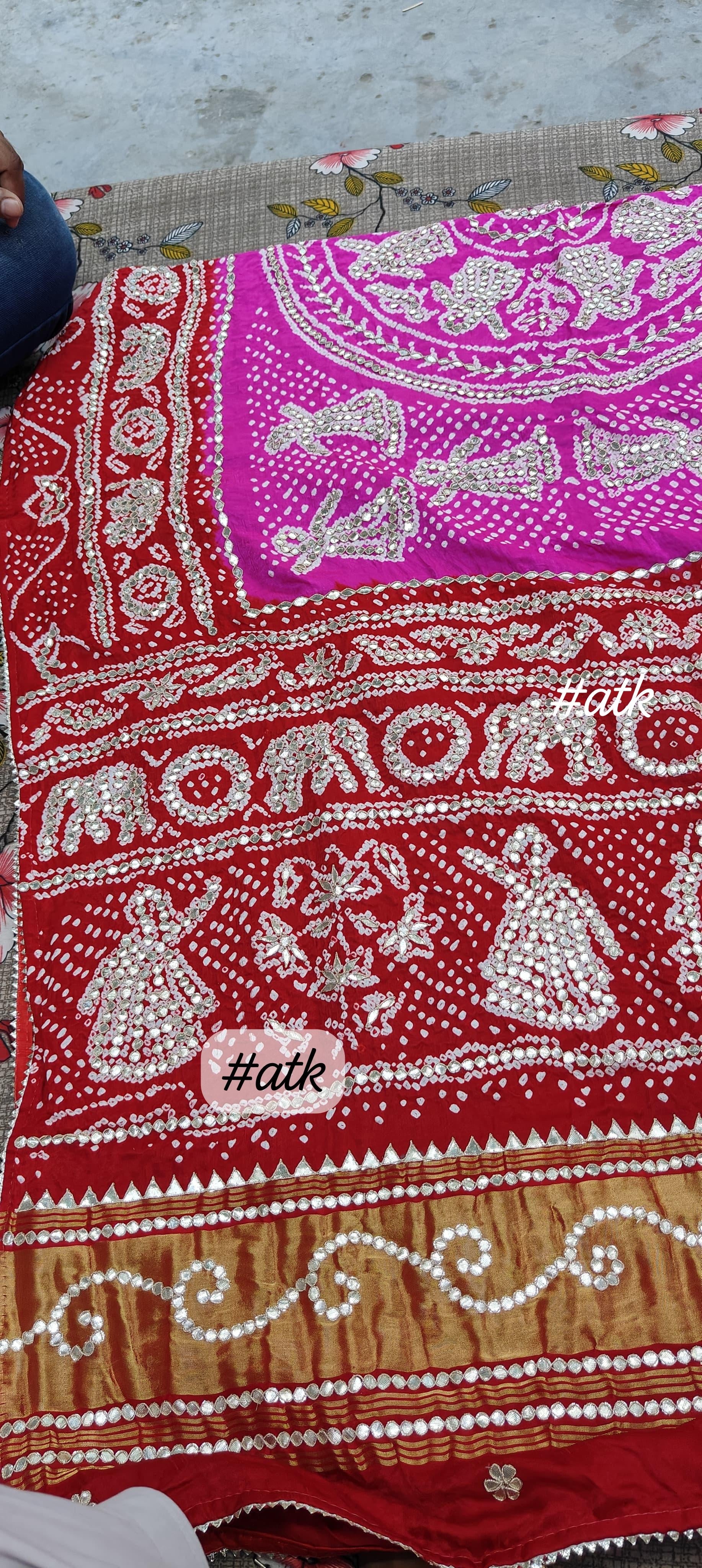 Rasmandal Gottapatti handwork dupatta - Saffronfashionindia