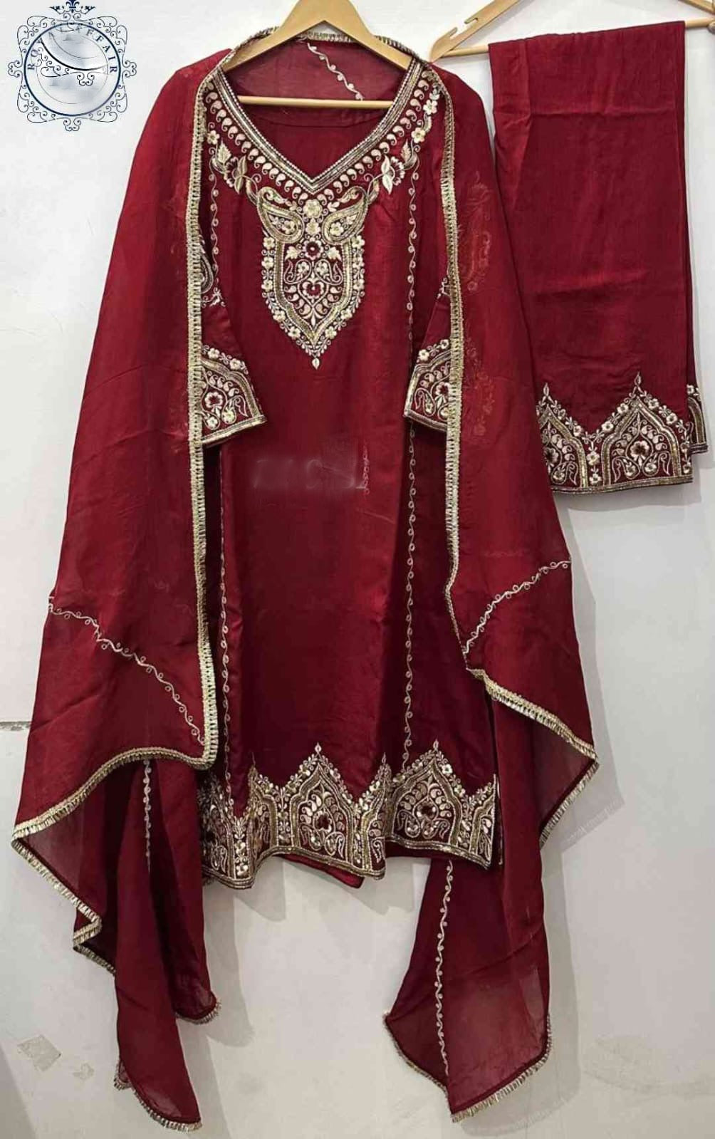 Designer dress stitched dresses bridesmaid dress wedding dress Saffronfashionindia