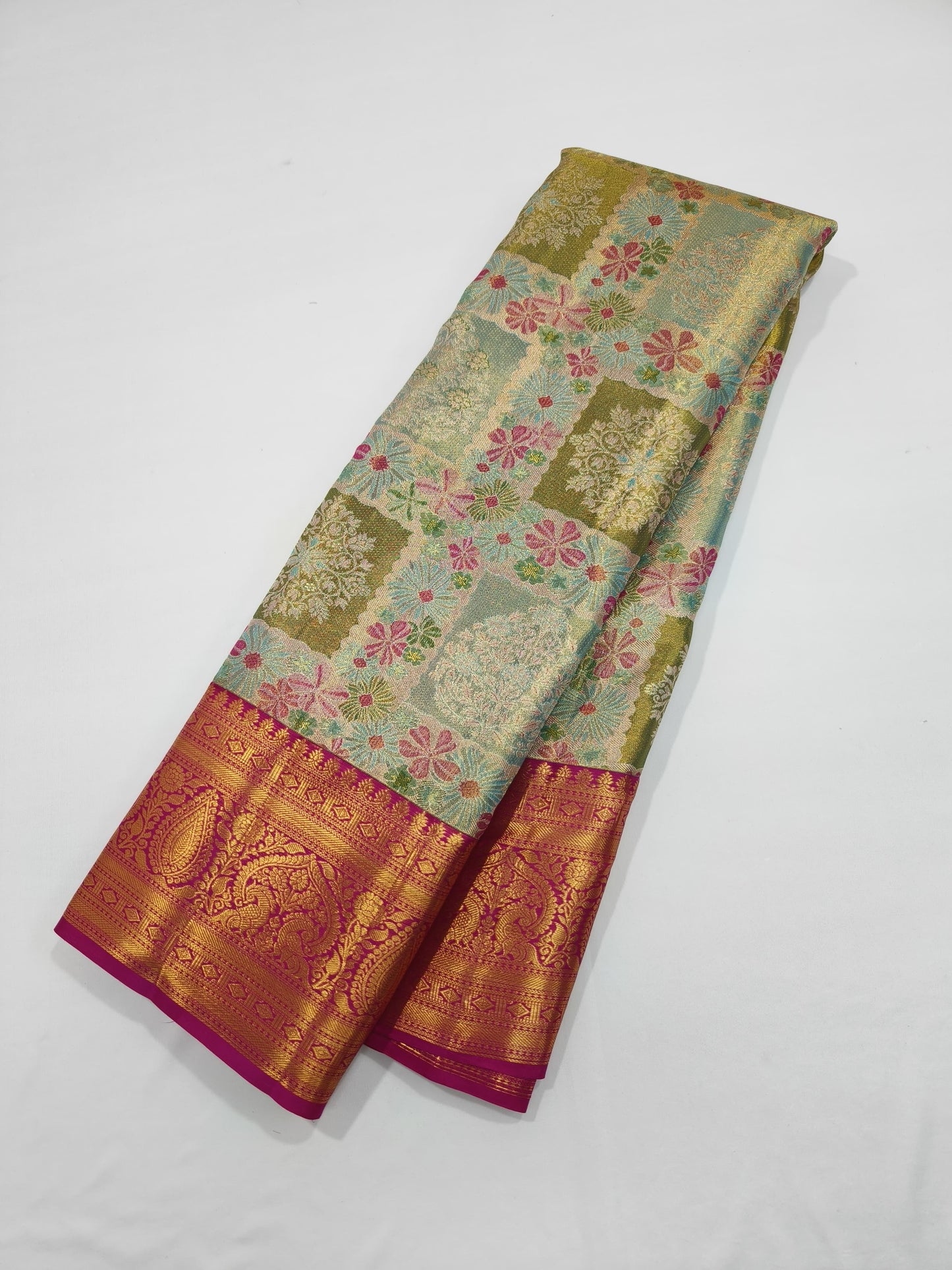 Rangrani Pure Kanjeevaram Sarees Silk Sari - Saffronfashionindia