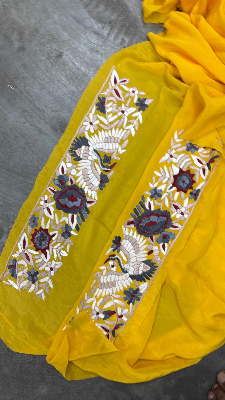 Yellow Parsi Gara saree Indian sarees traditional sari blouse set Saffronfashionindia