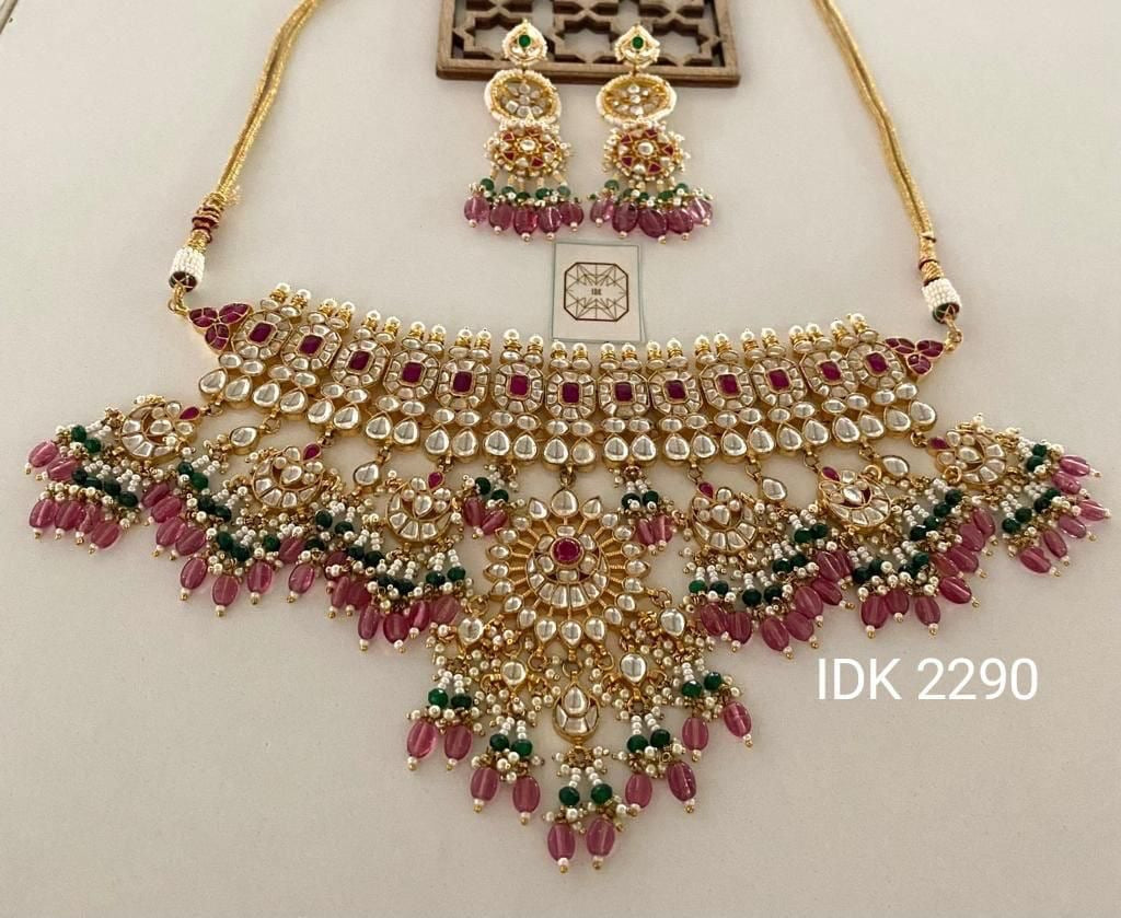 Mohini Bridal set Kundan Bridal Set - Saffronfashionindia