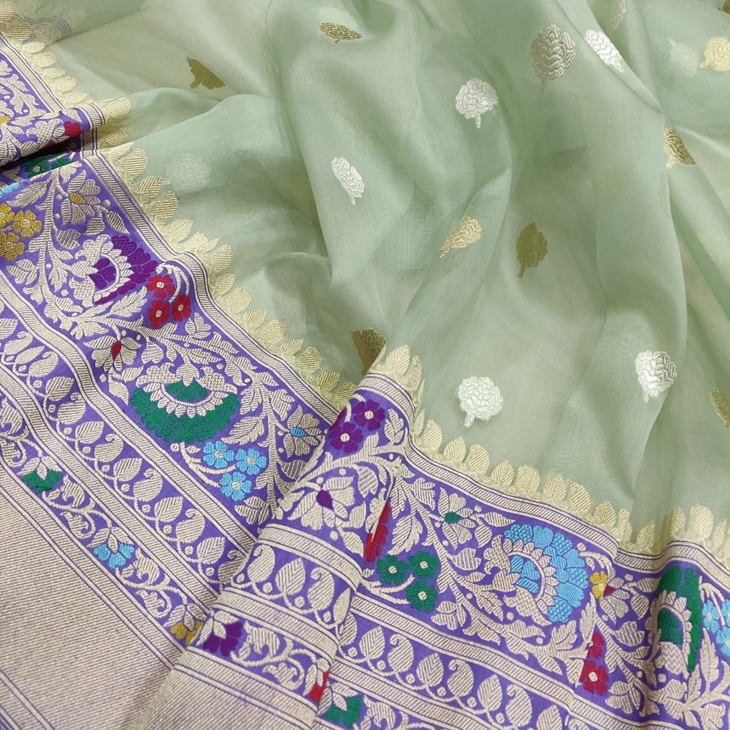 Oniva Kora saree handwoven saree Indian kora kadwa sarees - Saffronfashionindia