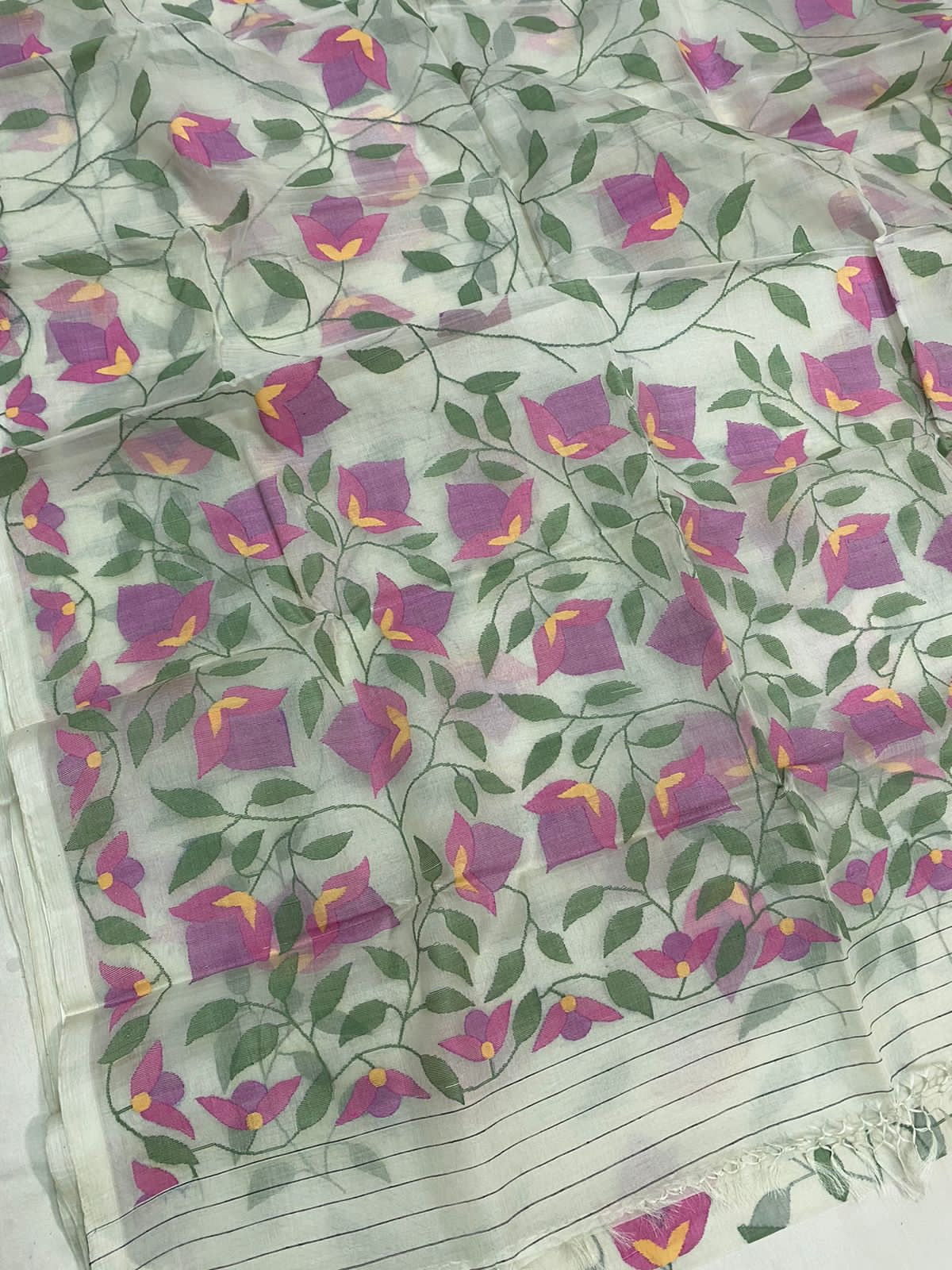 Yashmani tantuj jamdani sarees - Saffronfashionindia