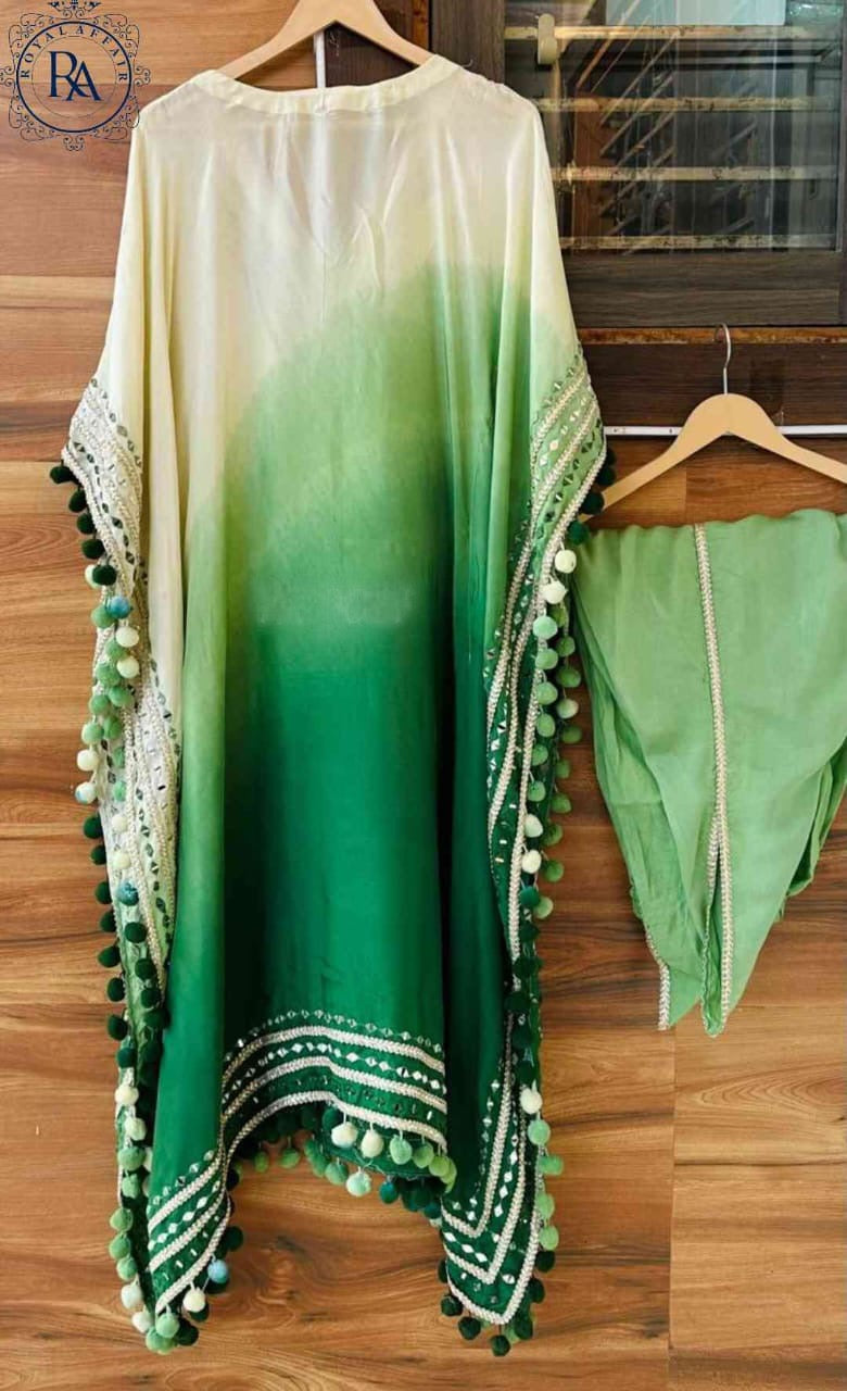Silk Kaftan Set beautiful kaftan set - Saffronfashionindia