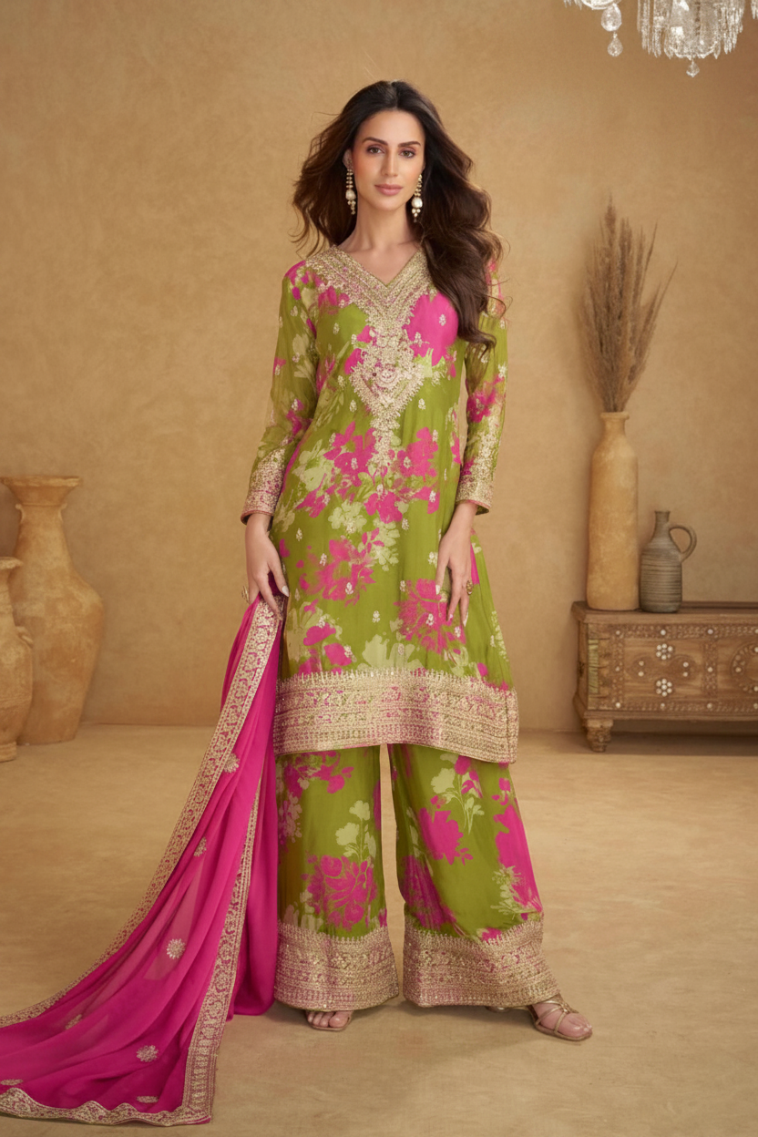 Printed dress designer inspired stitched dress women dresses Saffronfashionindia