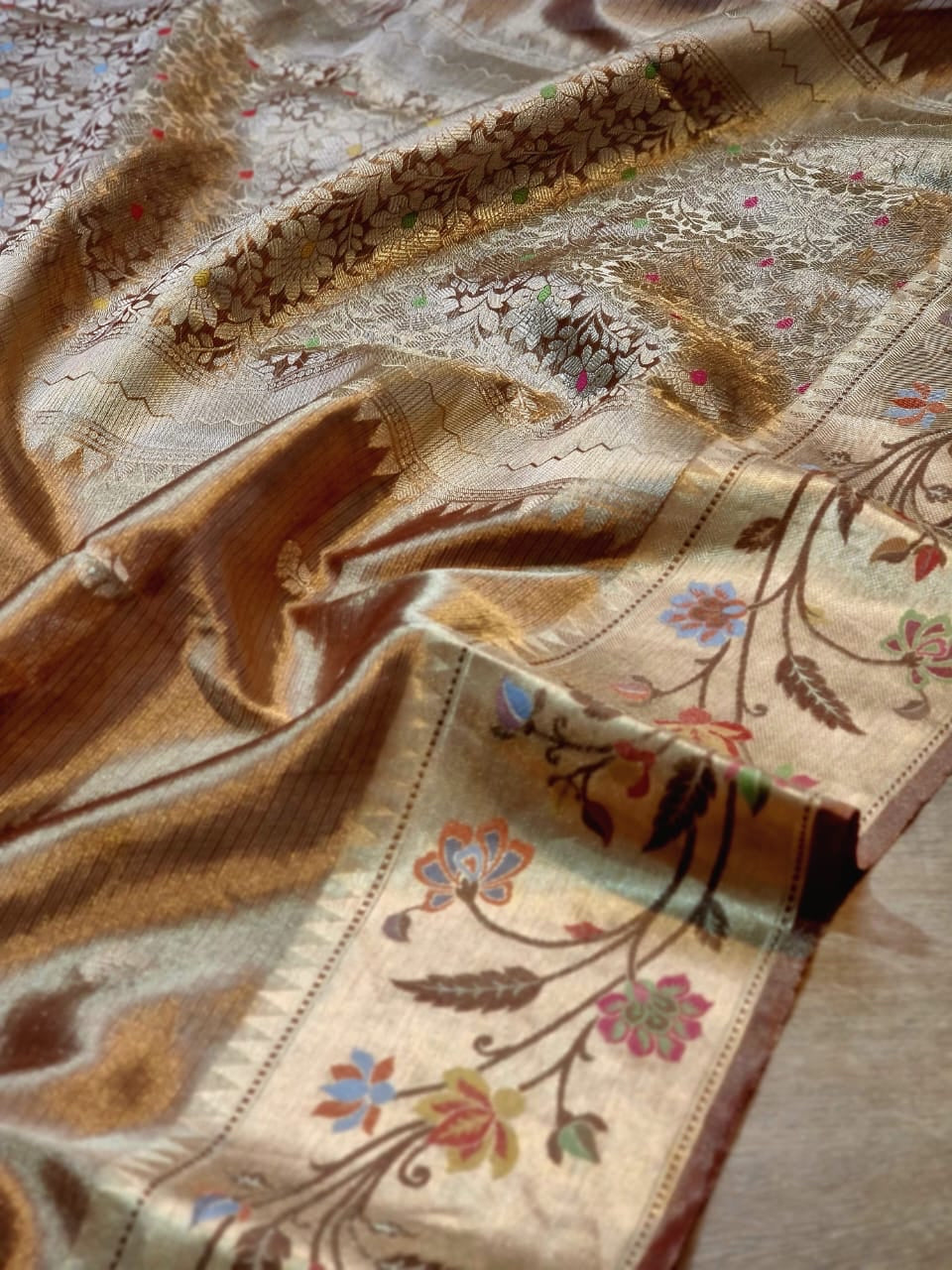 Bulandi double tissue organza sarees - Saffronfashionindia