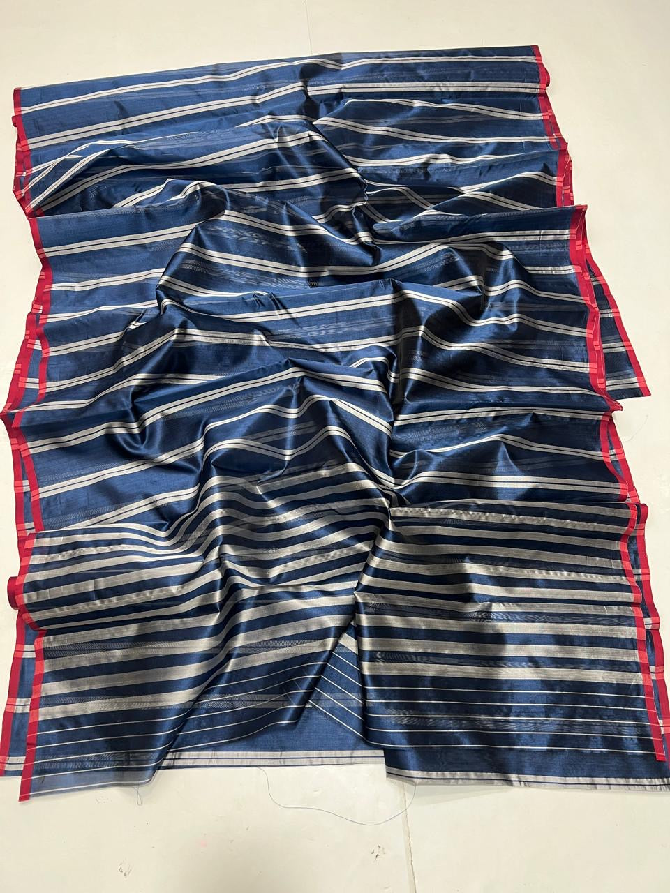 Blue Chanderi Saree Trendy sari - Saffronfashionindia