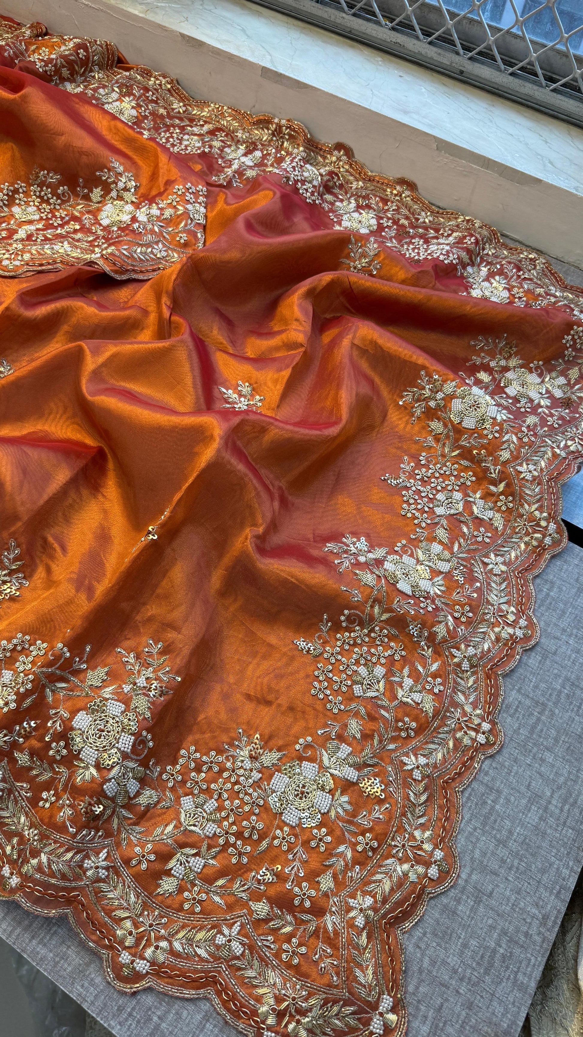 Luxury munga silk saree Banarsi saree Indian wedding sarees - Saffronfashionindia