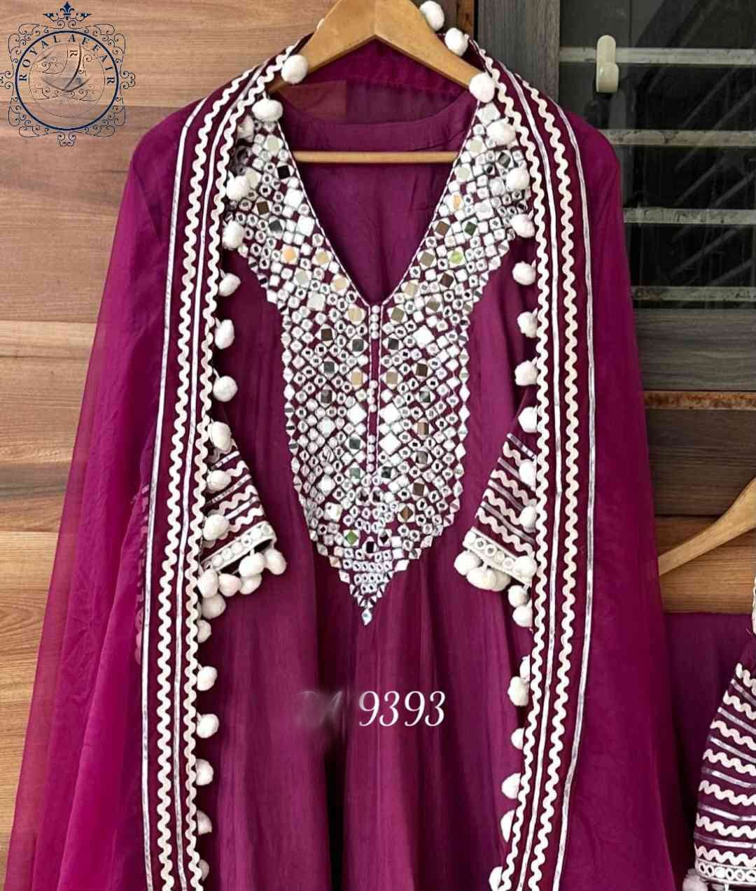Anarkali designer clothing set women dresses Saffronfashionindia