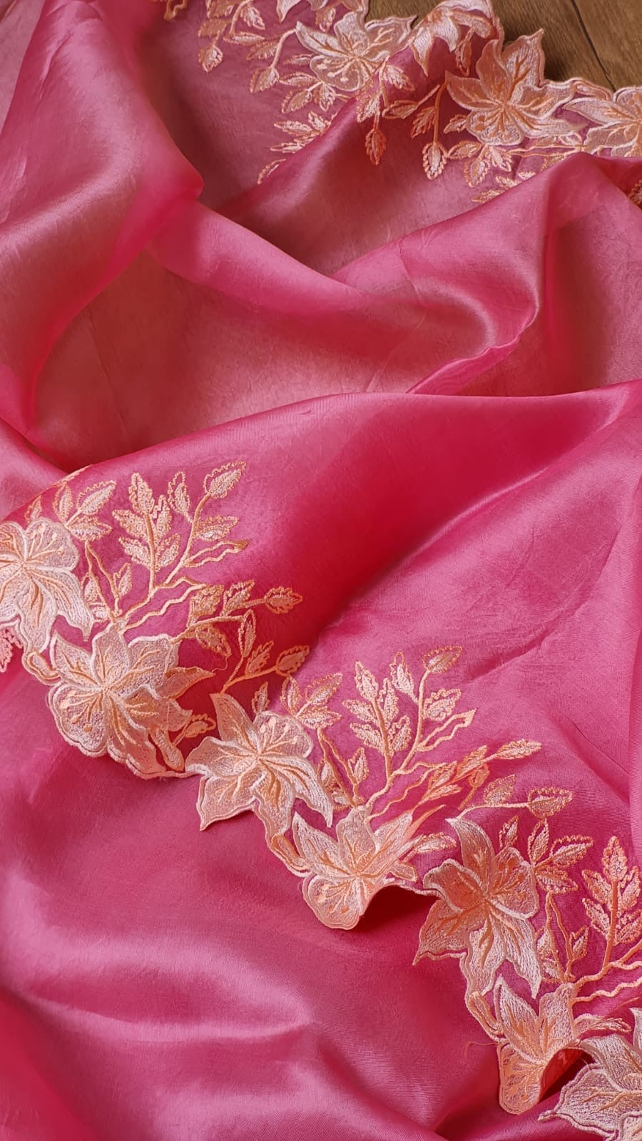 Ivisha Organza silk saree Indian wedding sarees blouse SaffronFashion