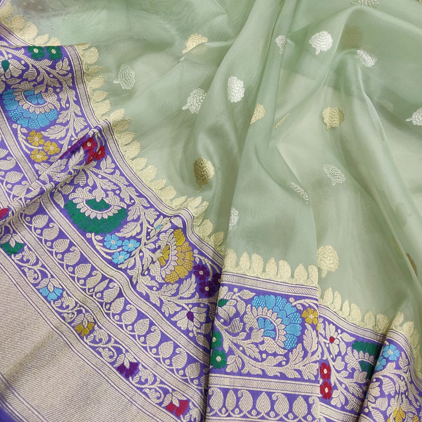 Oniva Kora saree handwoven saree Indian kora kadwa sarees - Saffronfashionindia