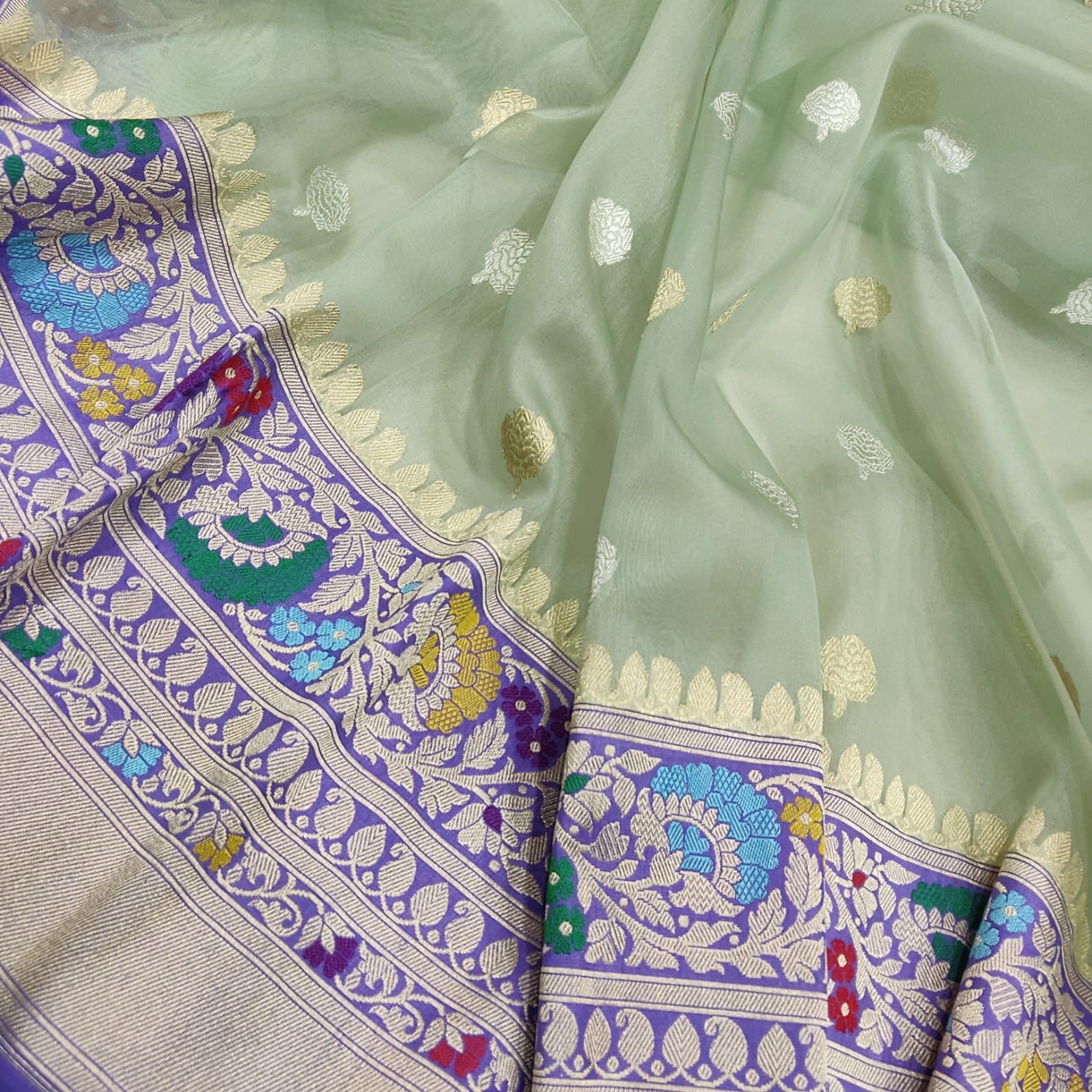 Oniva Kora saree handwoven saree Indian kora kadwa sarees - Saffronfashionindia