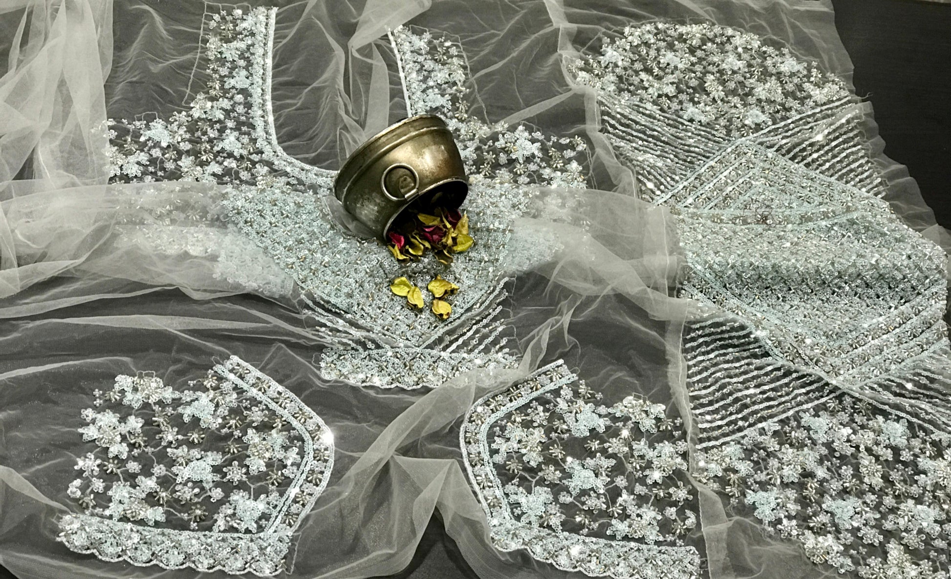 Designer net saree stylish sari blouse wedding sarees SaffronFashion