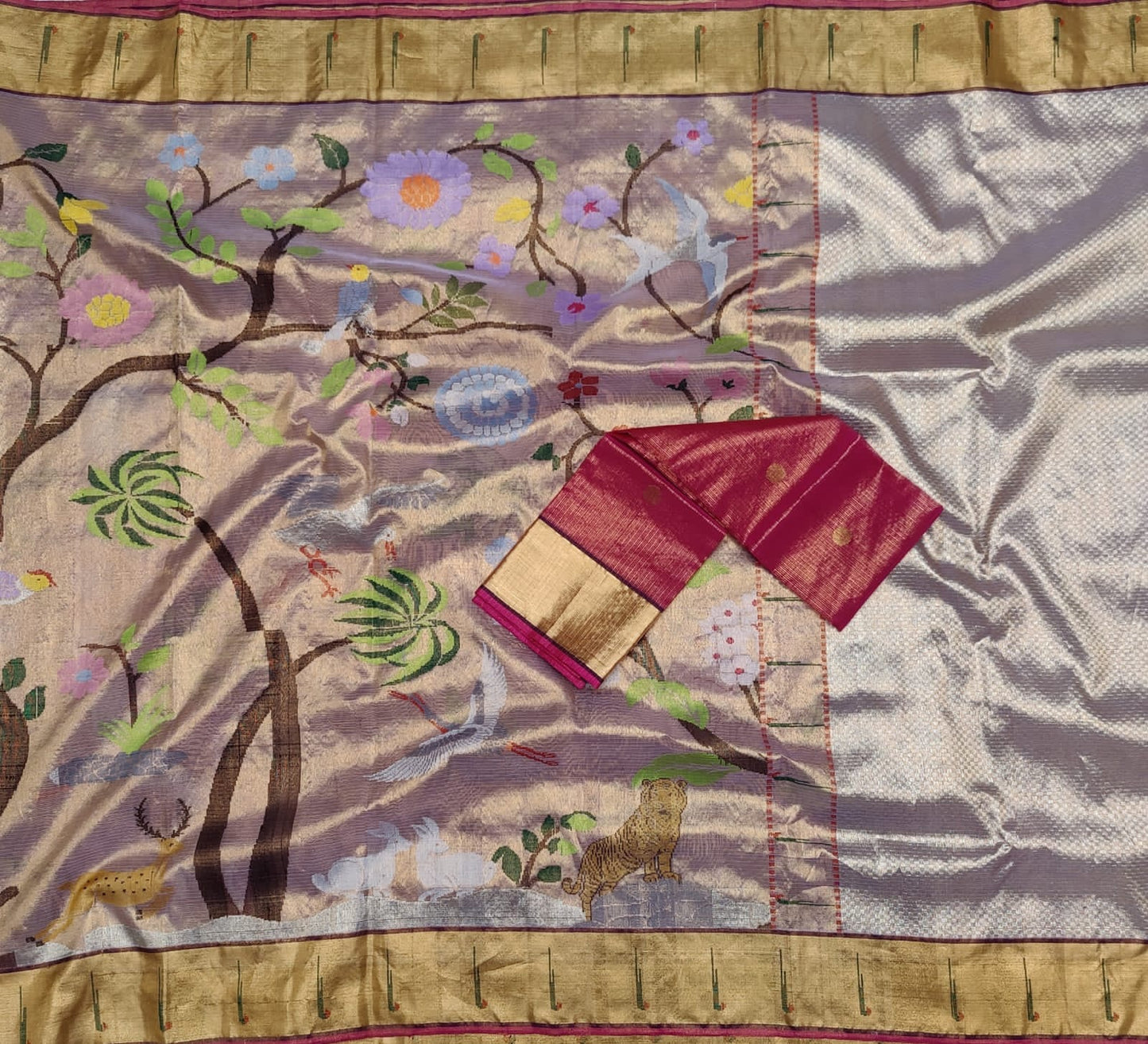 Double Tissue Zari Kota Saree  Indian heritage sarees - Saffronfashionindia