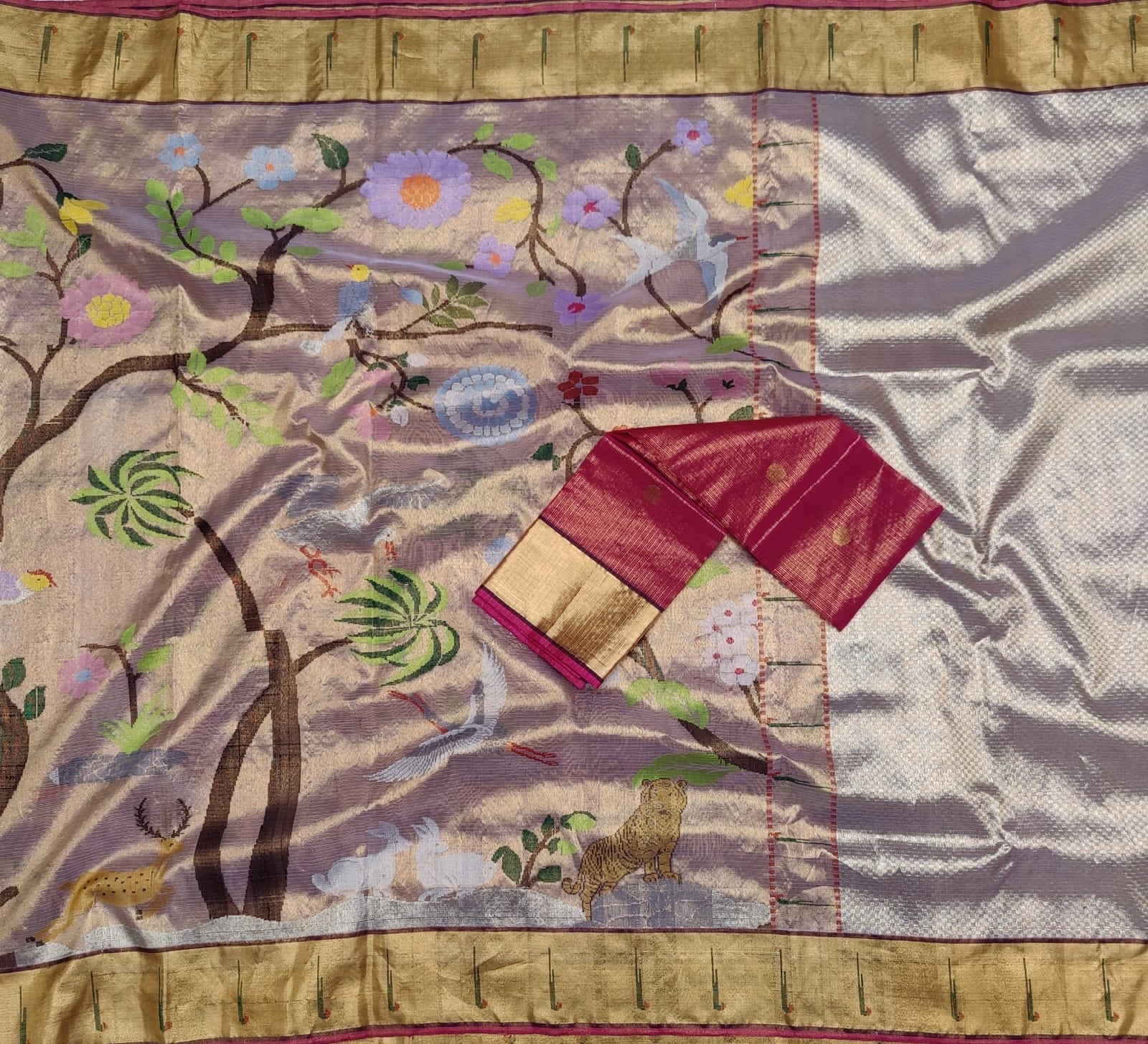 Double Tissue Zari Kota Saree  Indian heritage sarees - Saffronfashionindia