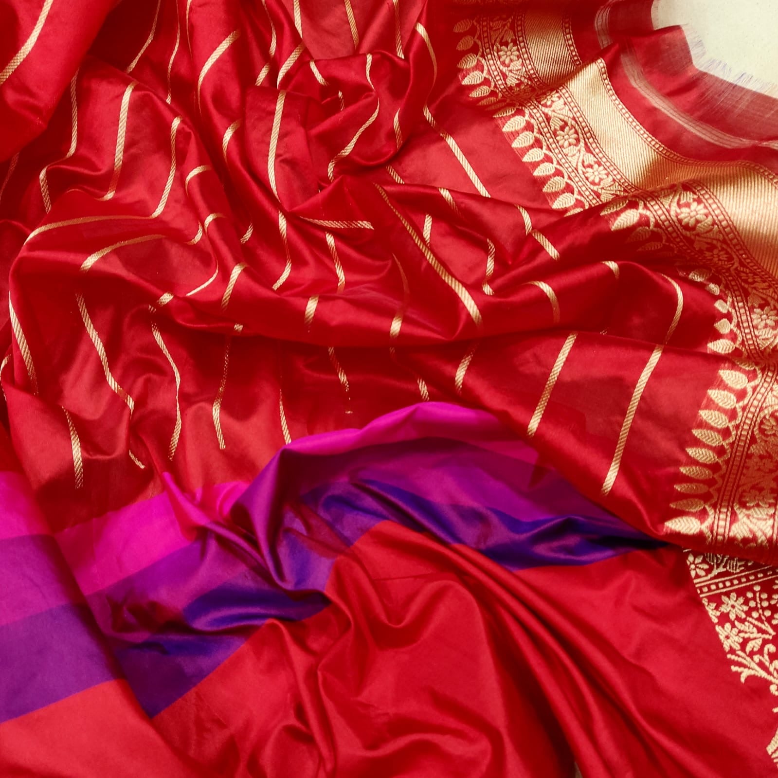 Kanisha Kora Handwoven Saree Beautiful Sari - Saffronfashionindia