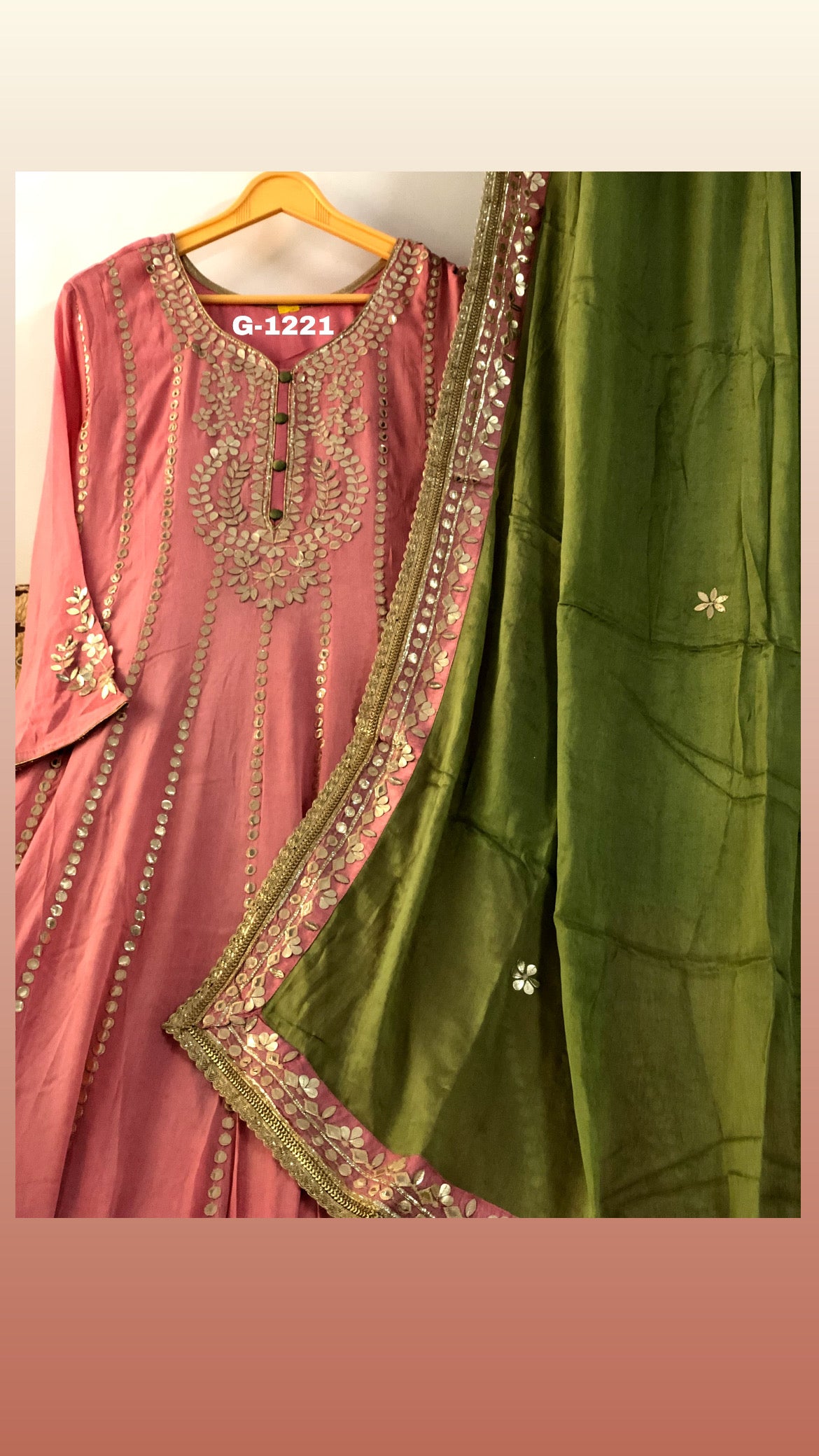 Upada silk Anarkali set Indian traditional dress - Saffronfashionindia