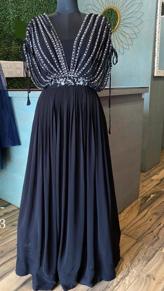 Senorita long partywear reception gown - Saffronfashionindia