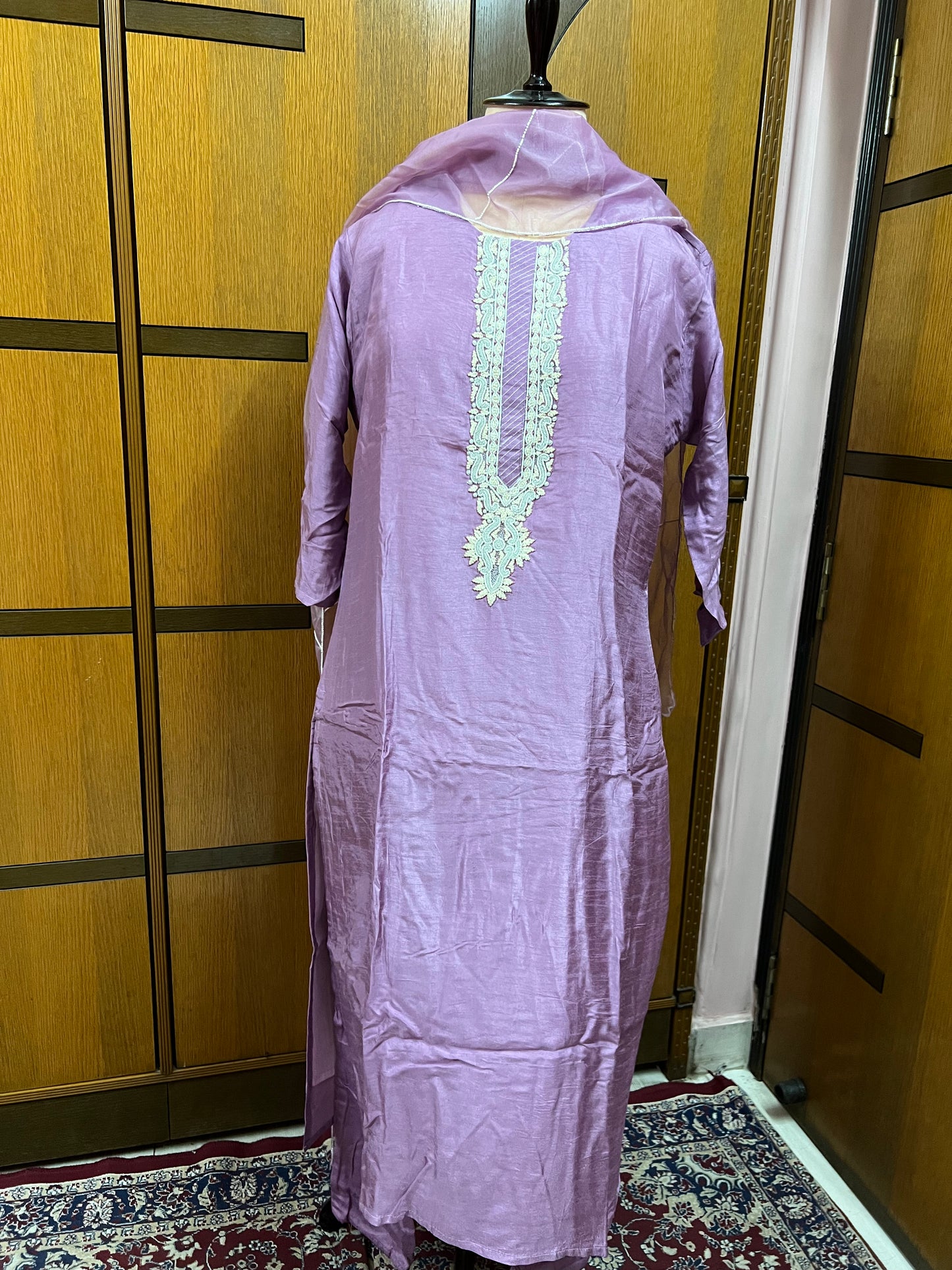 Pearl lavender kurti set Indian kurti set - Saffronfashionindia