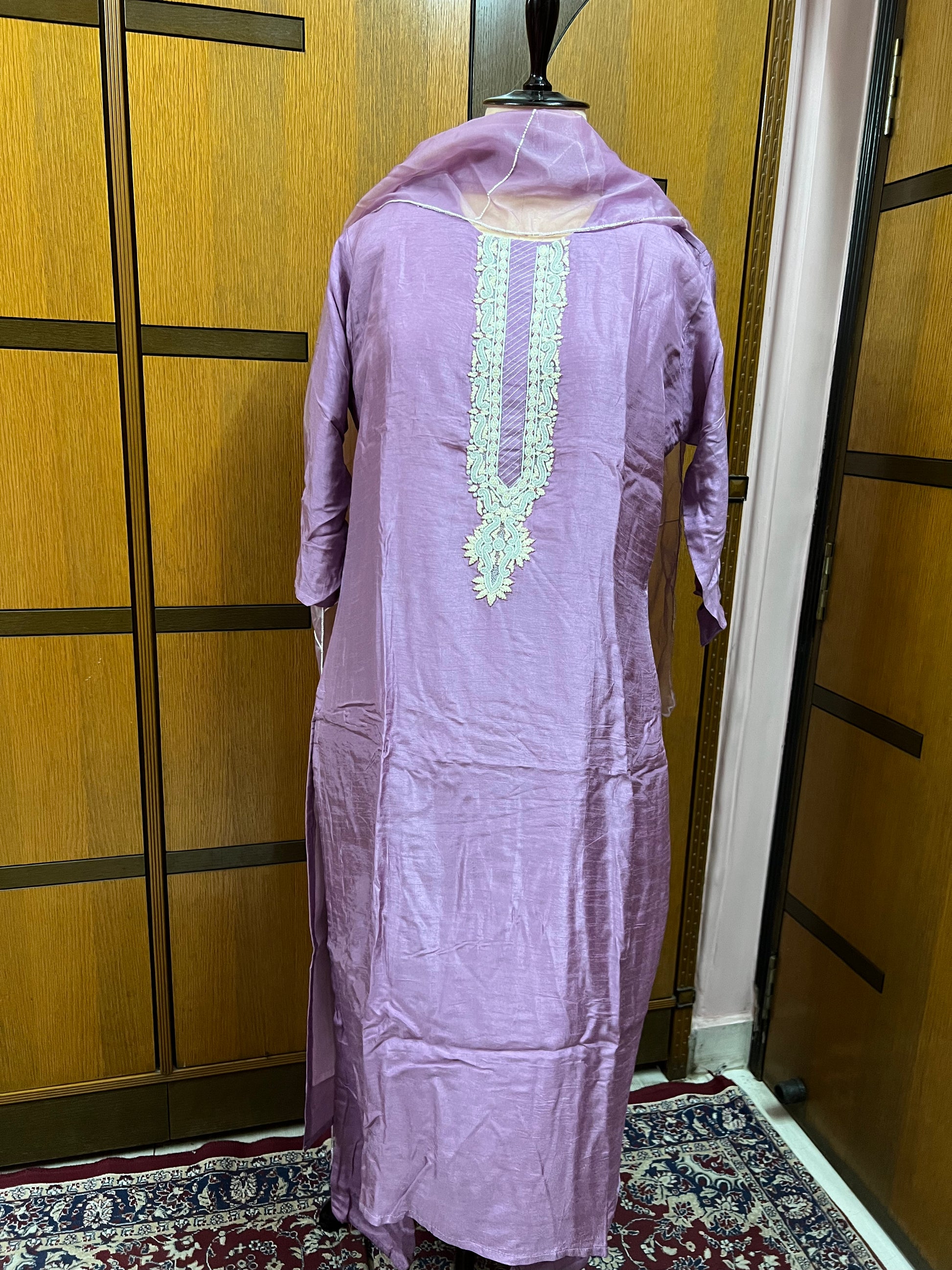 Pearl lavender kurti set Indian kurti set - Saffronfashionindia