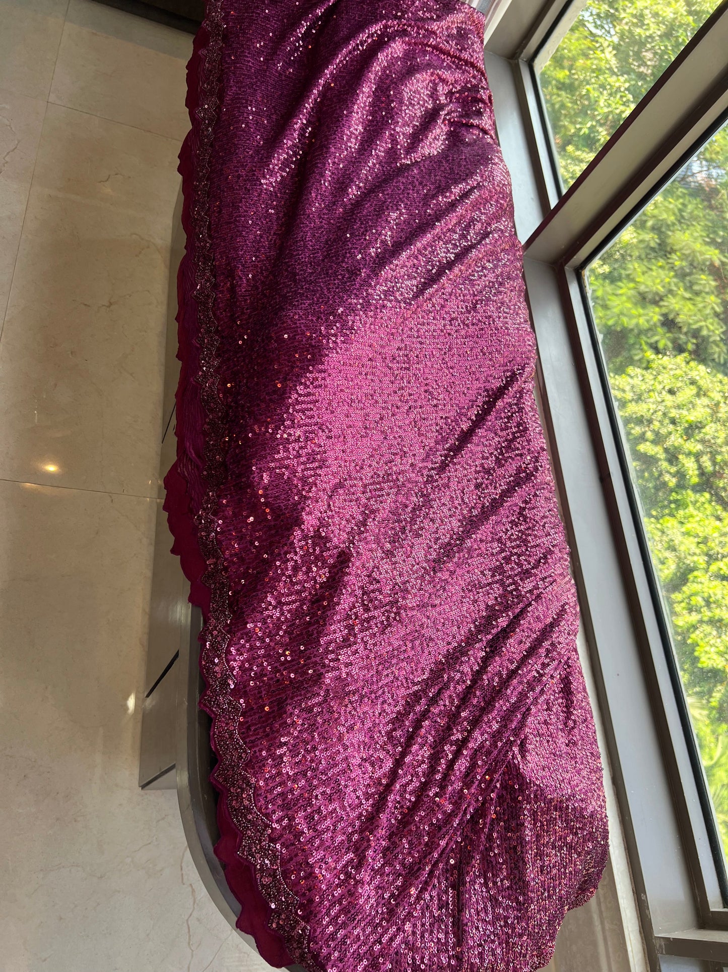 Sequins saree Partywear saree beautiful saree blouse SaffronFashion