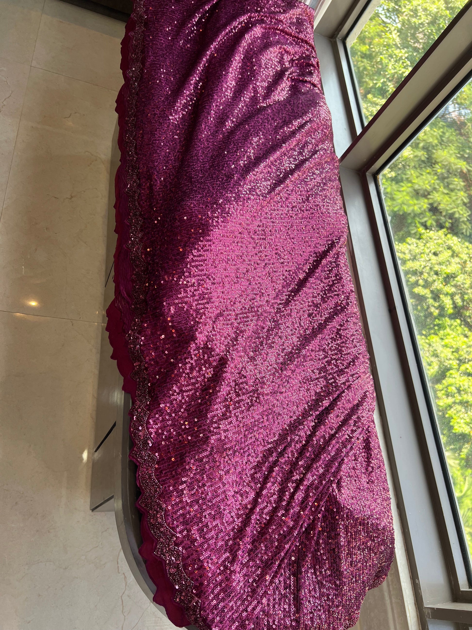 Sequins saree Partywear saree beautiful saree blouse SaffronFashion