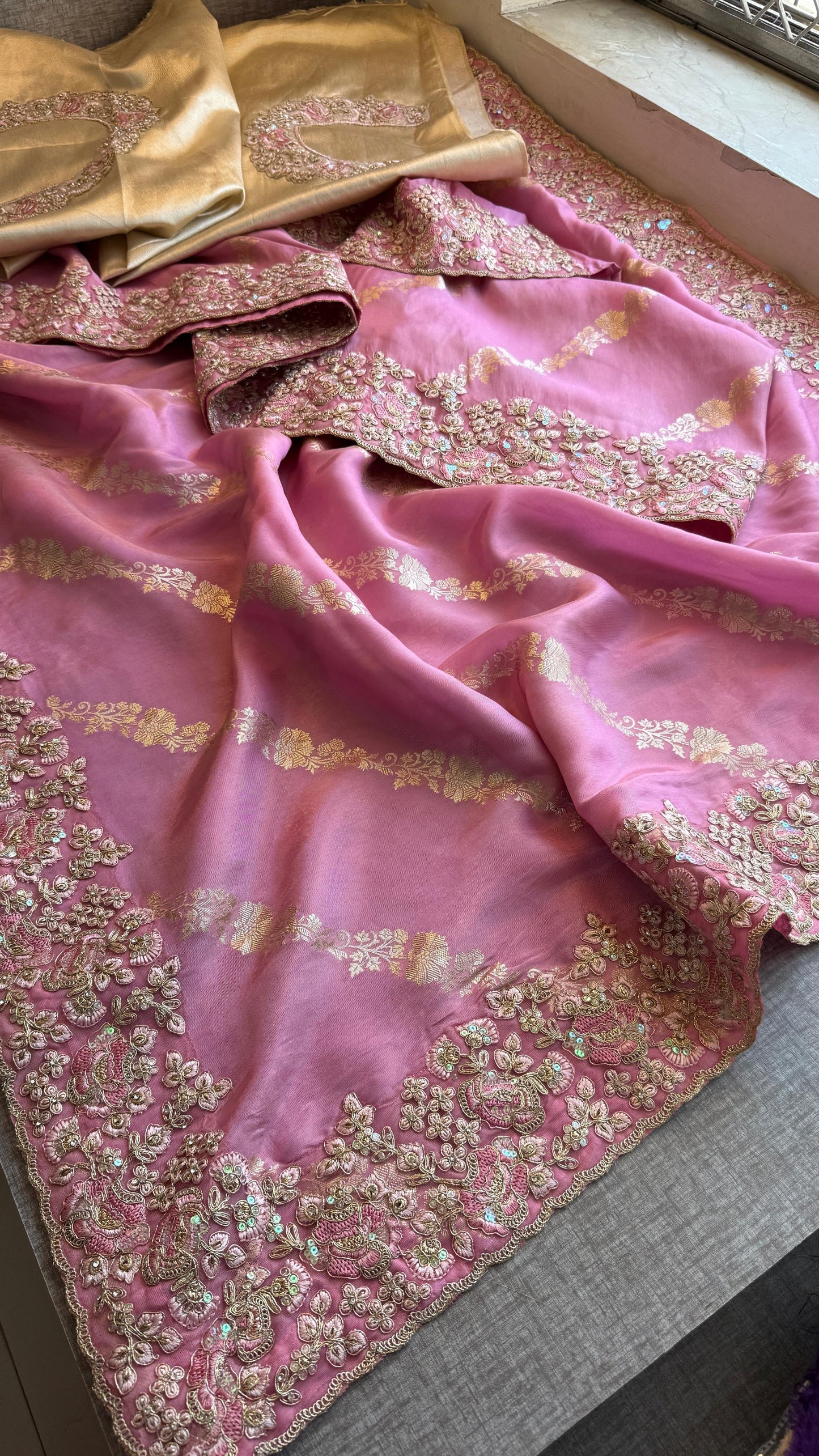 Cosmo Mungalal saree silk saree Indian wedding sarees blouse Saffronfashionindia