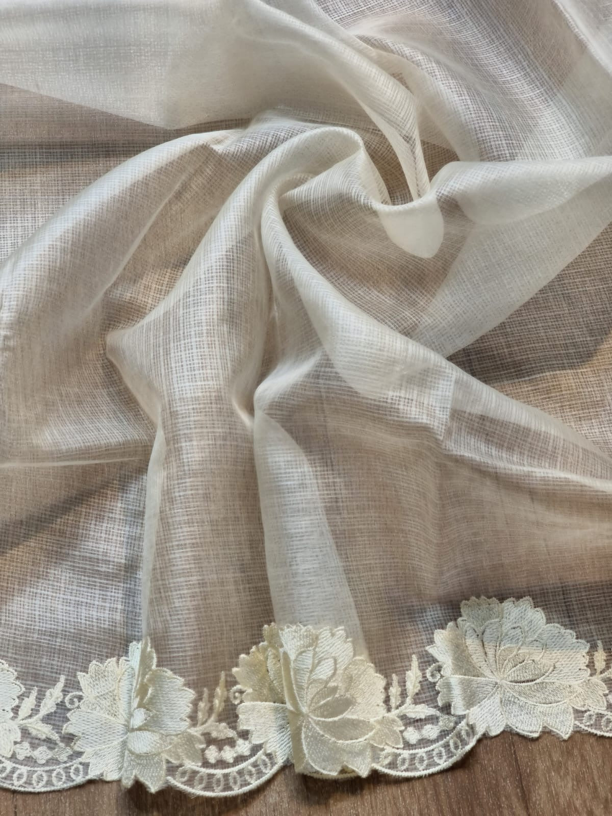 Floral kota saree tussar saree Indian sari blouse - Saffronfashionindia