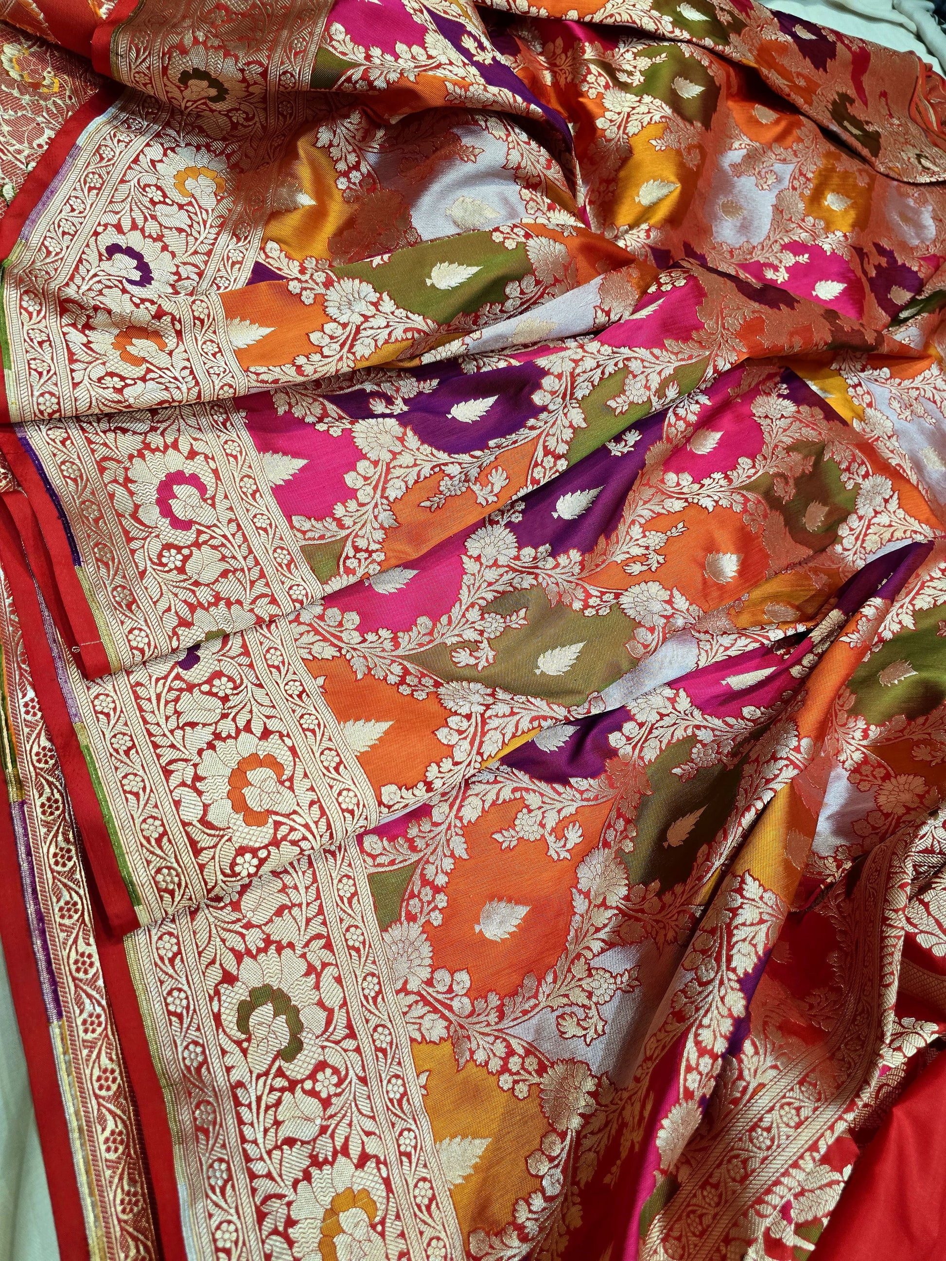 Banarsi Rangkat saree Indian beautiful saree blouse - Saffronfashionindia