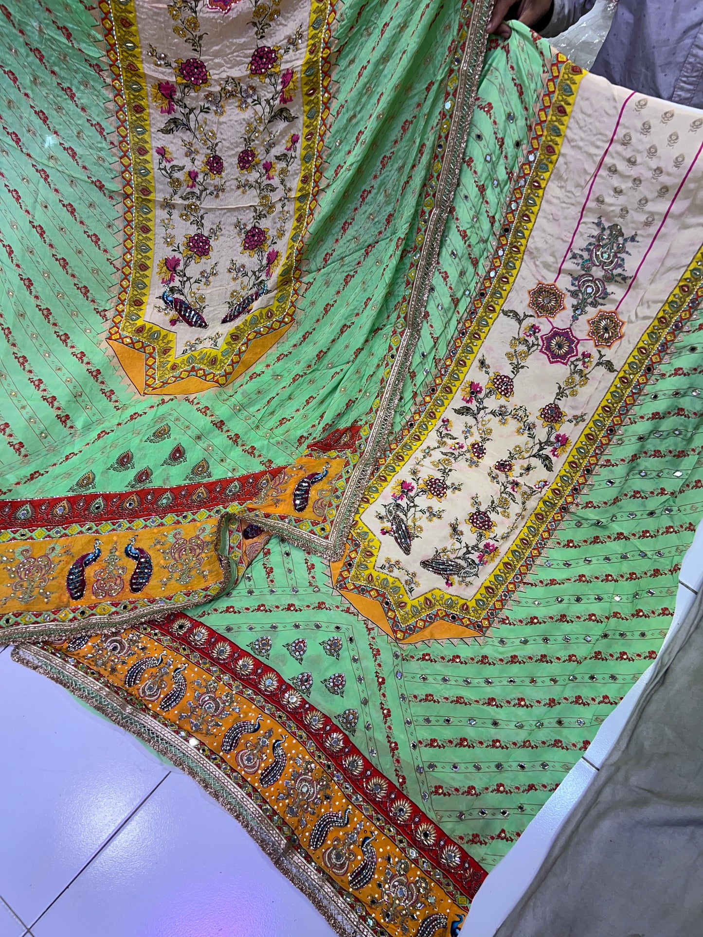 Punjabi crepe Salwar kameez Indian Salwar suit - Saffronfashionindia