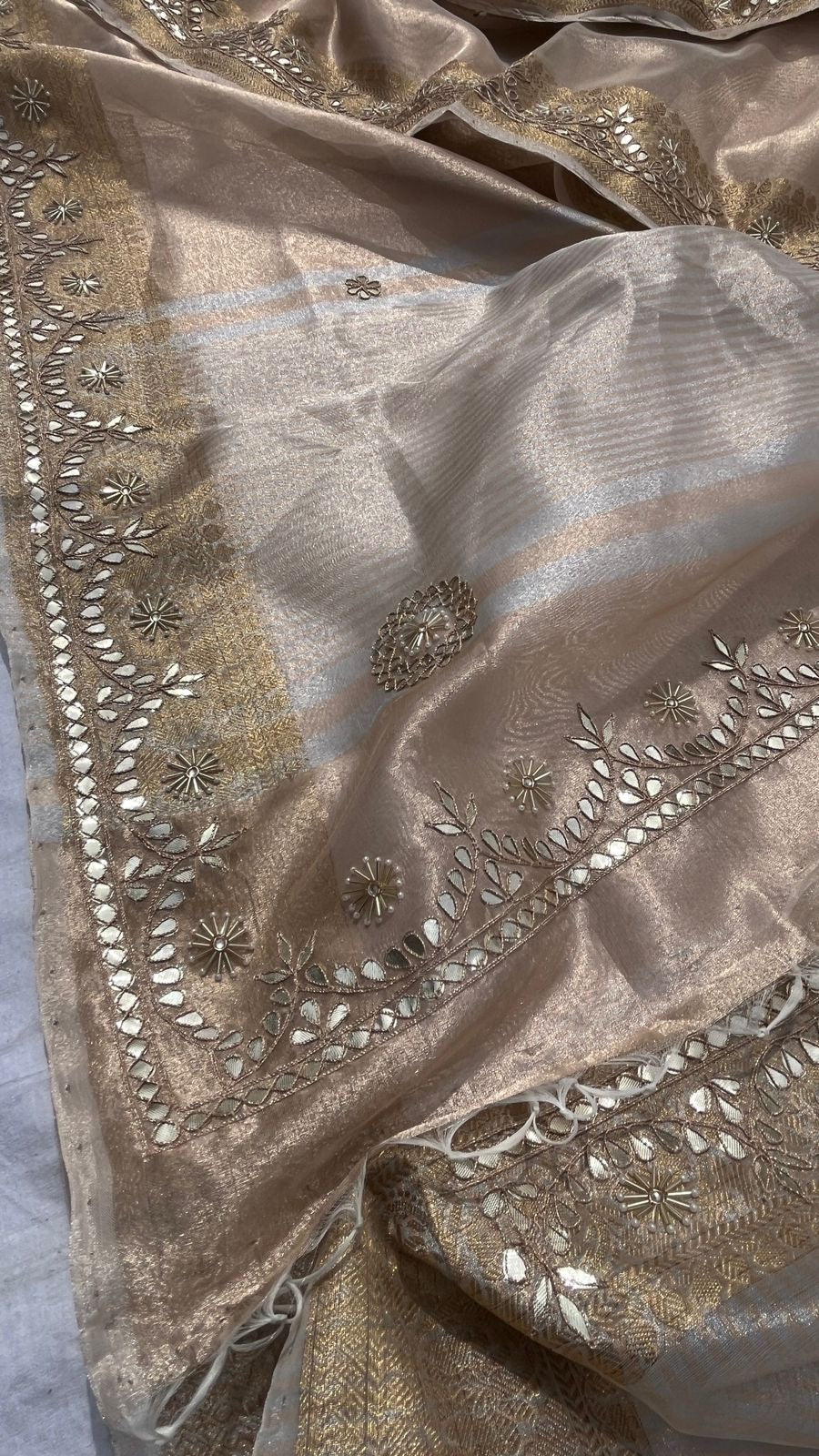 Handlooms Tissue Zari saree Partywear sarees - Saffronfashionindia
