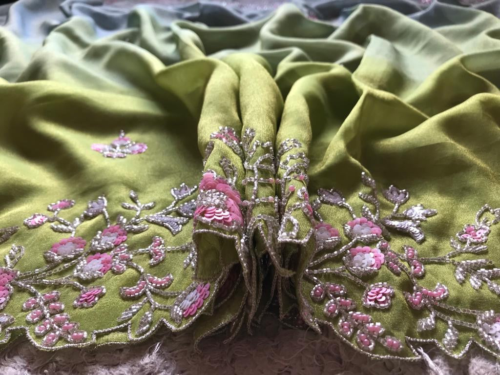 Shaniazi premium tissue organza sarees - Saffronfashionindia