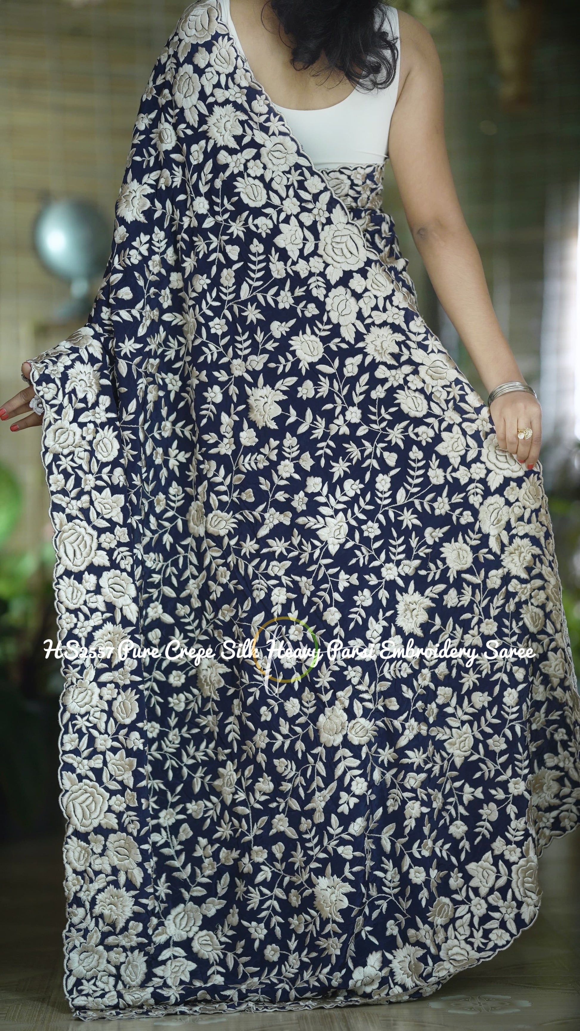 Vanisha Parsi Inspired Embroidery Sarees ExclusiveSaree - Saffronfashionindia