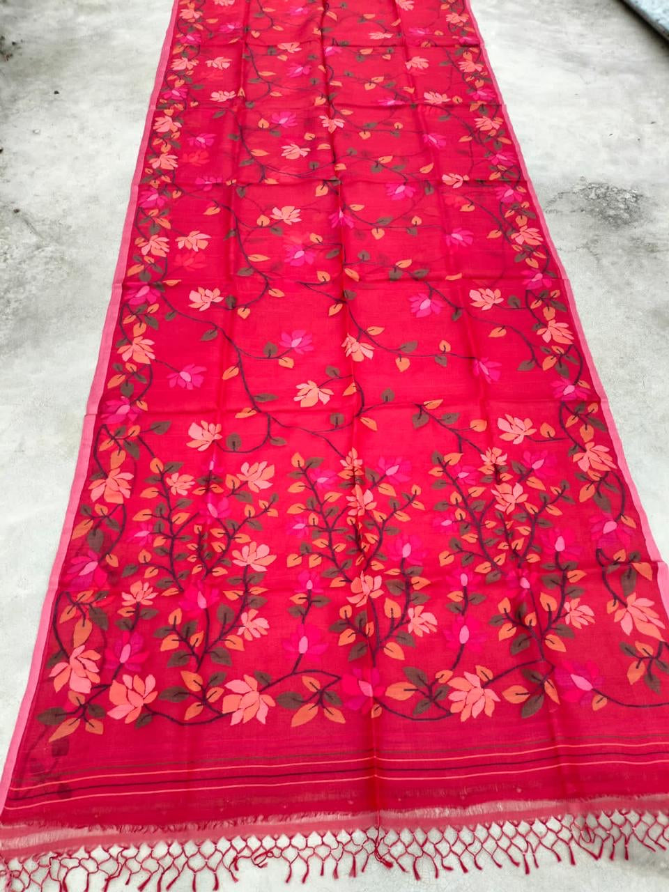 Vania muslin Tantuj handwoven saree - Saffronfashionindia