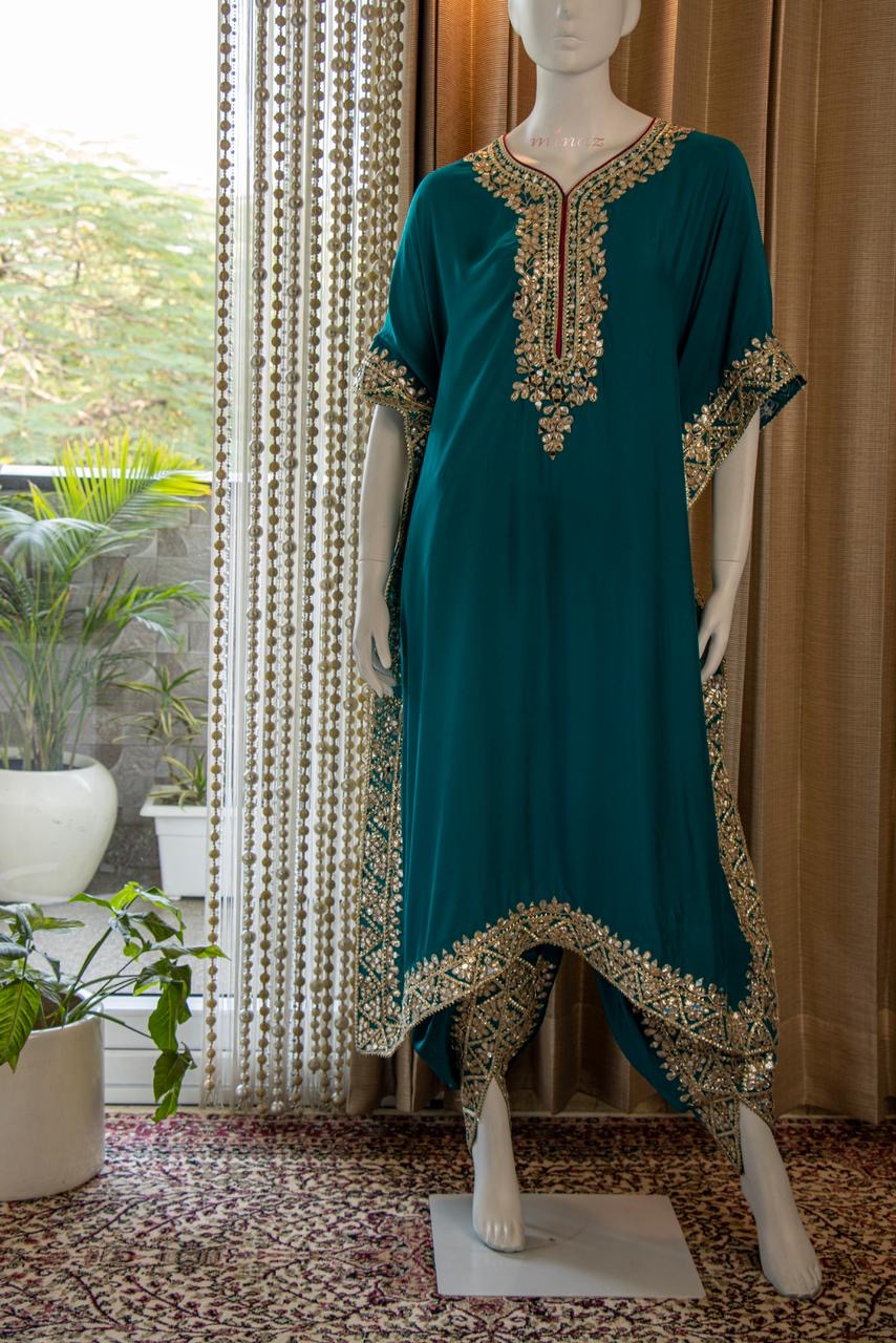 Nihshad kaftan dress stylish kaftan set - Saffronfashionindia