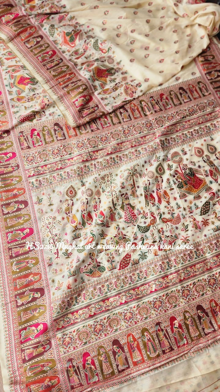 Kani silk Indian heritage saree silk saree - Saffronfashionindia