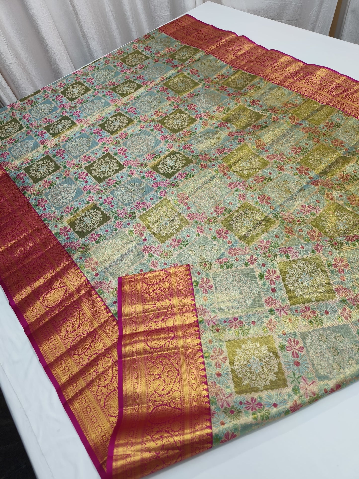 Rangrani Pure Kanjeevaram Sarees Silk Sari - Saffronfashionindia