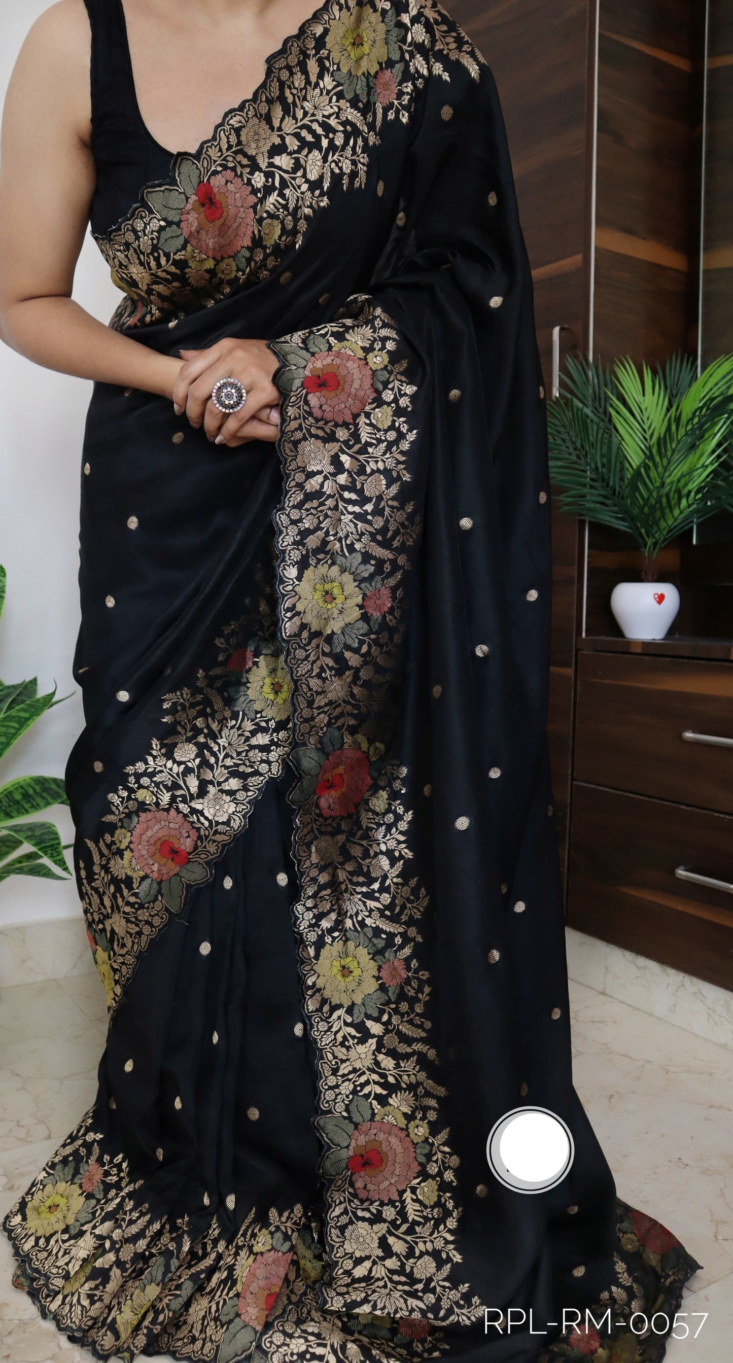 Meenakari munga silk saree women sari blouses - Saffronfashionindia