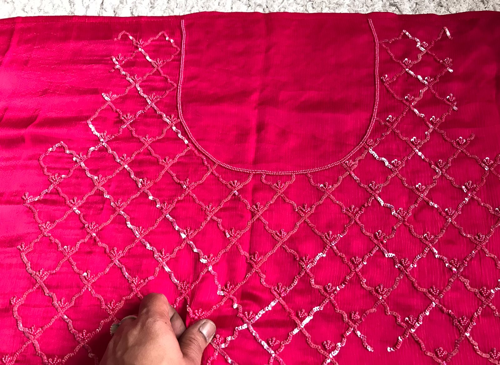 Pink Satin Dilk Saree Luxury Sequins Sari - Saffronfashionindia