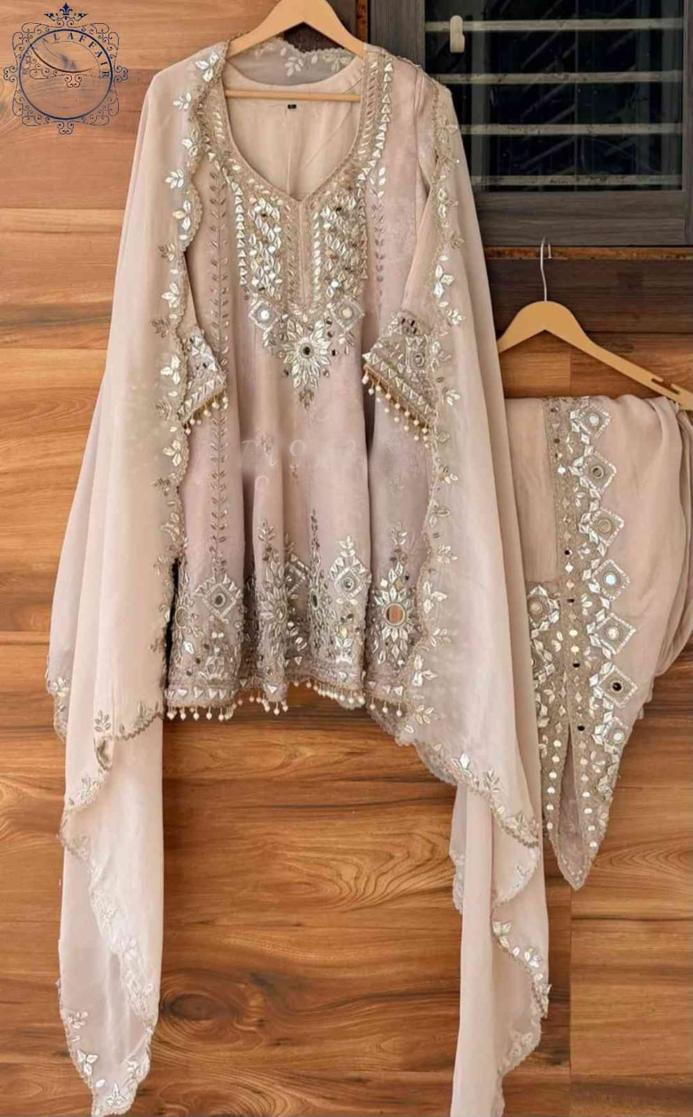 Designer inspired stitched dress wedding dresses gottapatti dress for women SaffronFashion