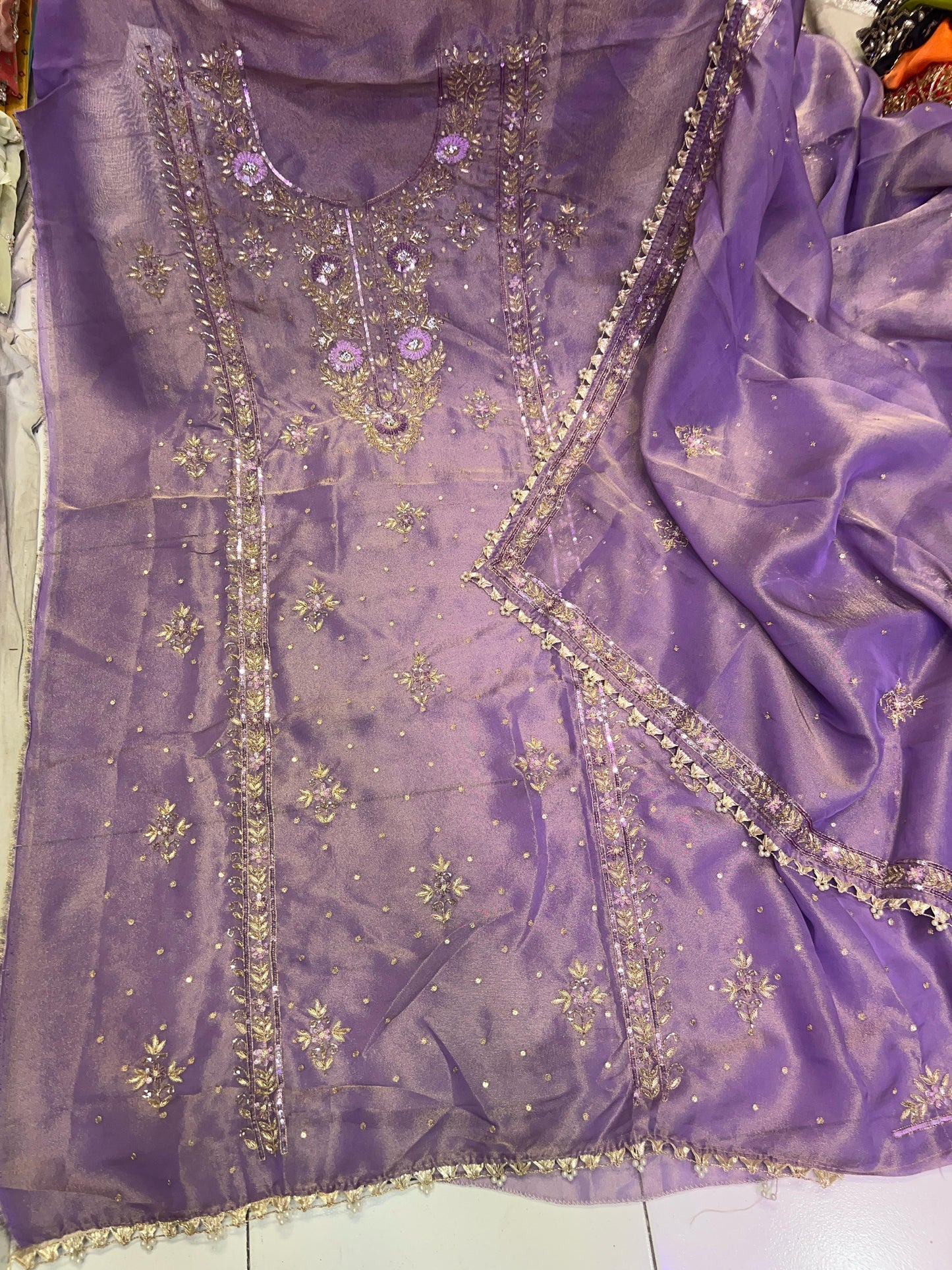Reshi simmer organza suit punjabi salwar suit - Saffronfashionindia