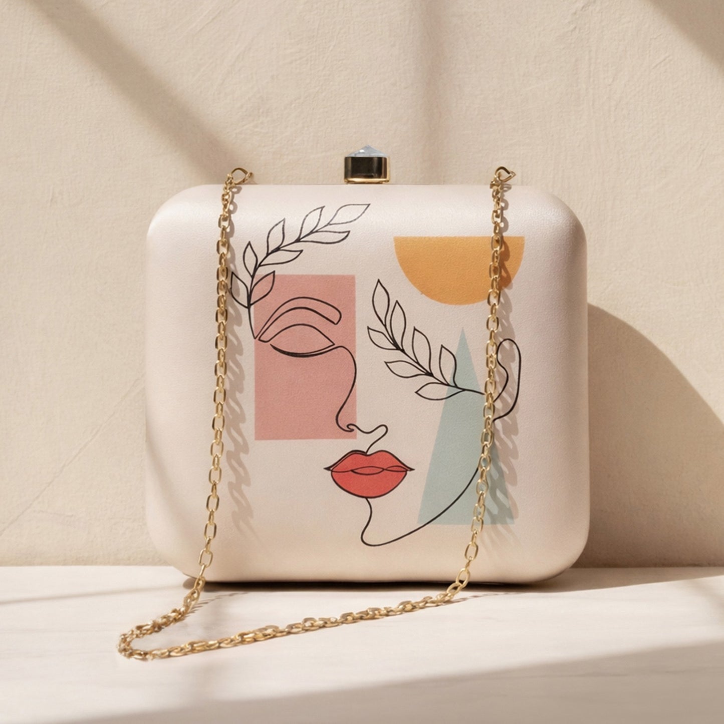Graphic clutch bag Partywear clutches Saffronfashionindia