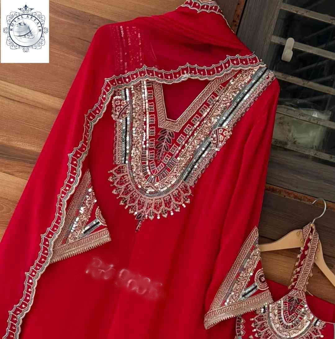 Embroidered Salwar Suit with Dupatta | Pakistani Style Designer Suit SaffronFashion