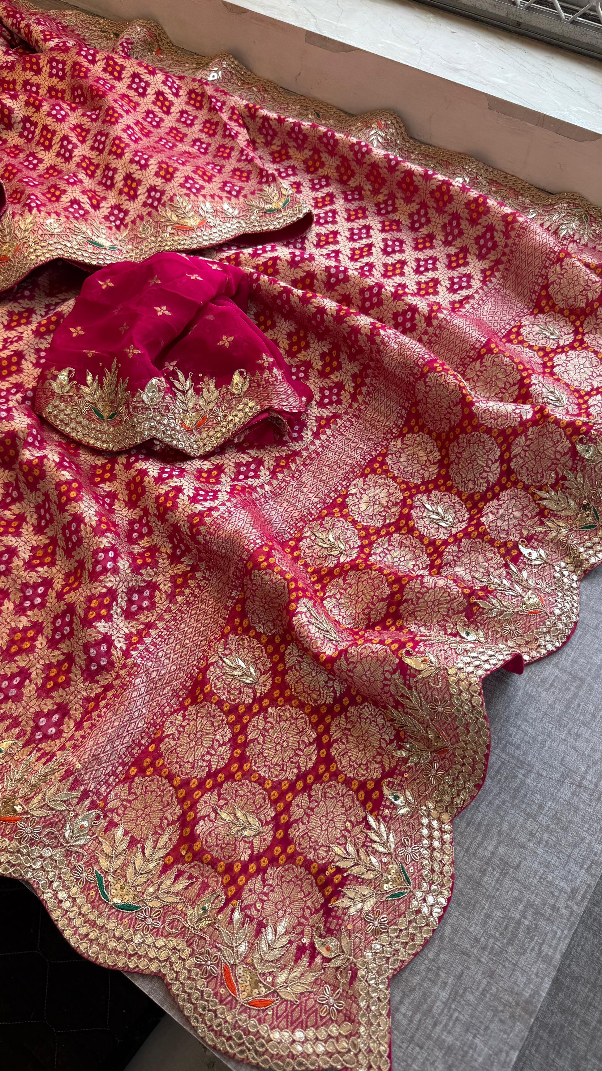 Vahisha gorgette saree Khaddi gorgette sarees Indian sari blouse - Saffronfashionindia