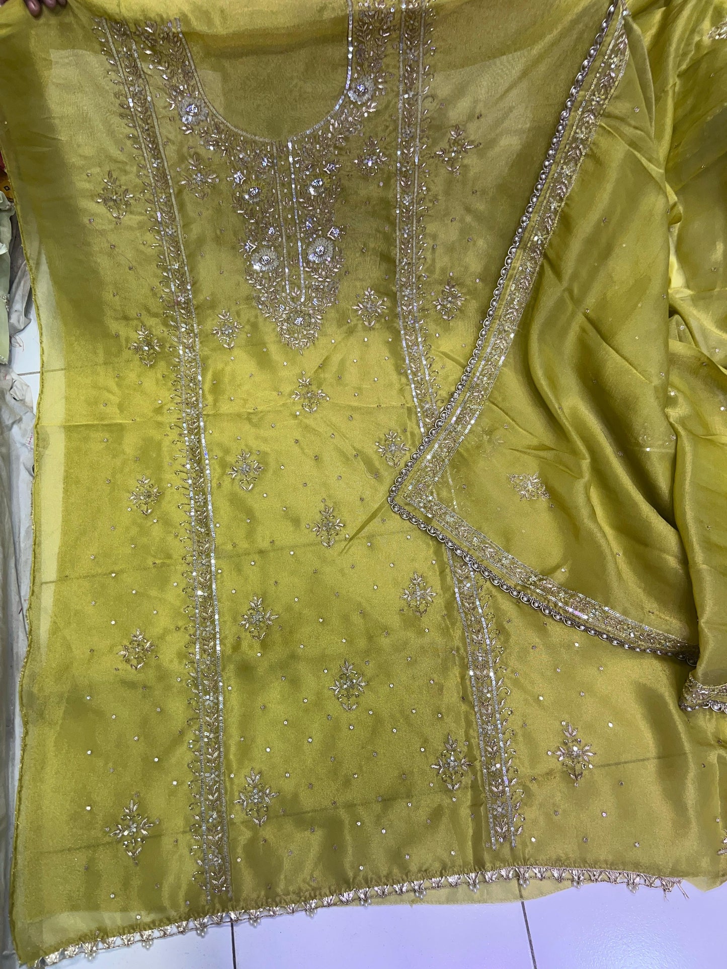 Reshi simmer organza suit punjabi salwar suit - Saffronfashionindia