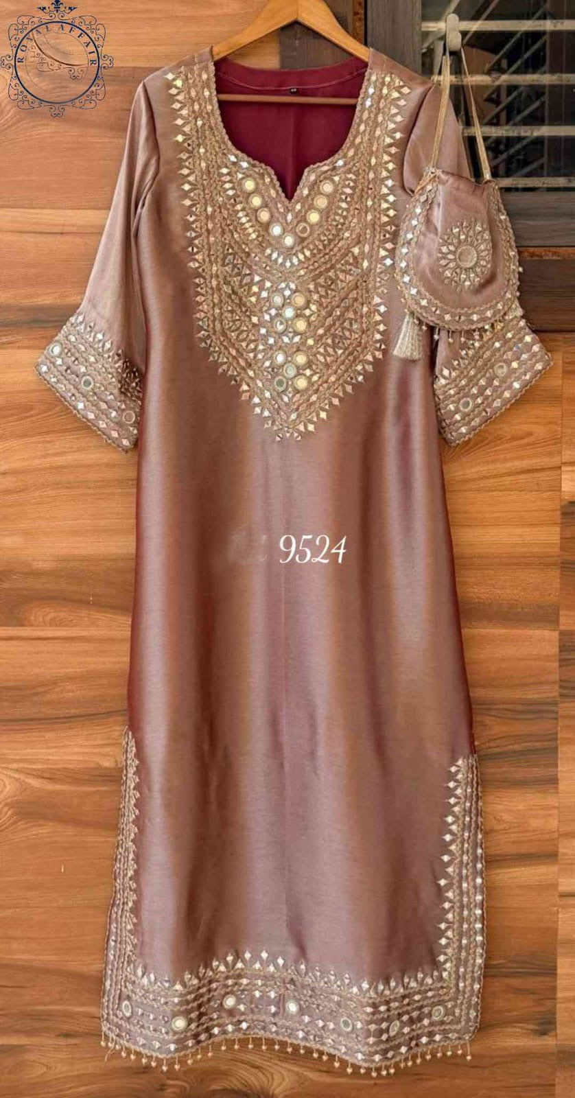 Tissue designer dress stitched dress long dresses Saffronfashionindia