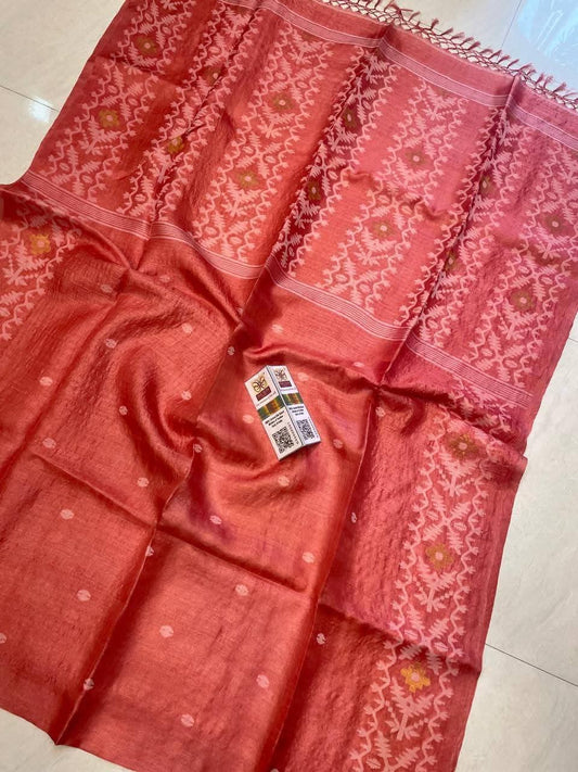 Gacchi tussar saree Indian sari women sarees Saffronfashionindia