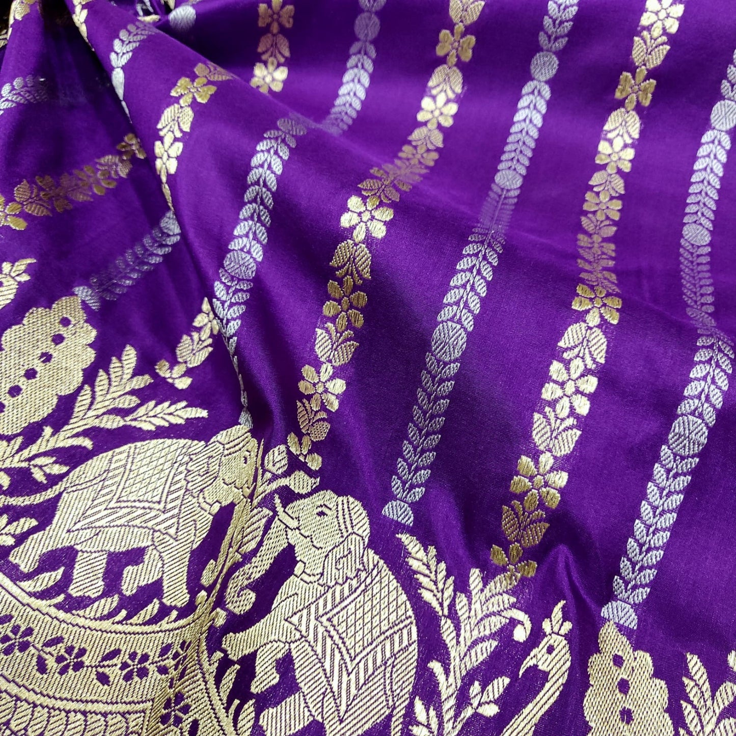 Numani katan silk handwoven sarees - Saffronfashionindia