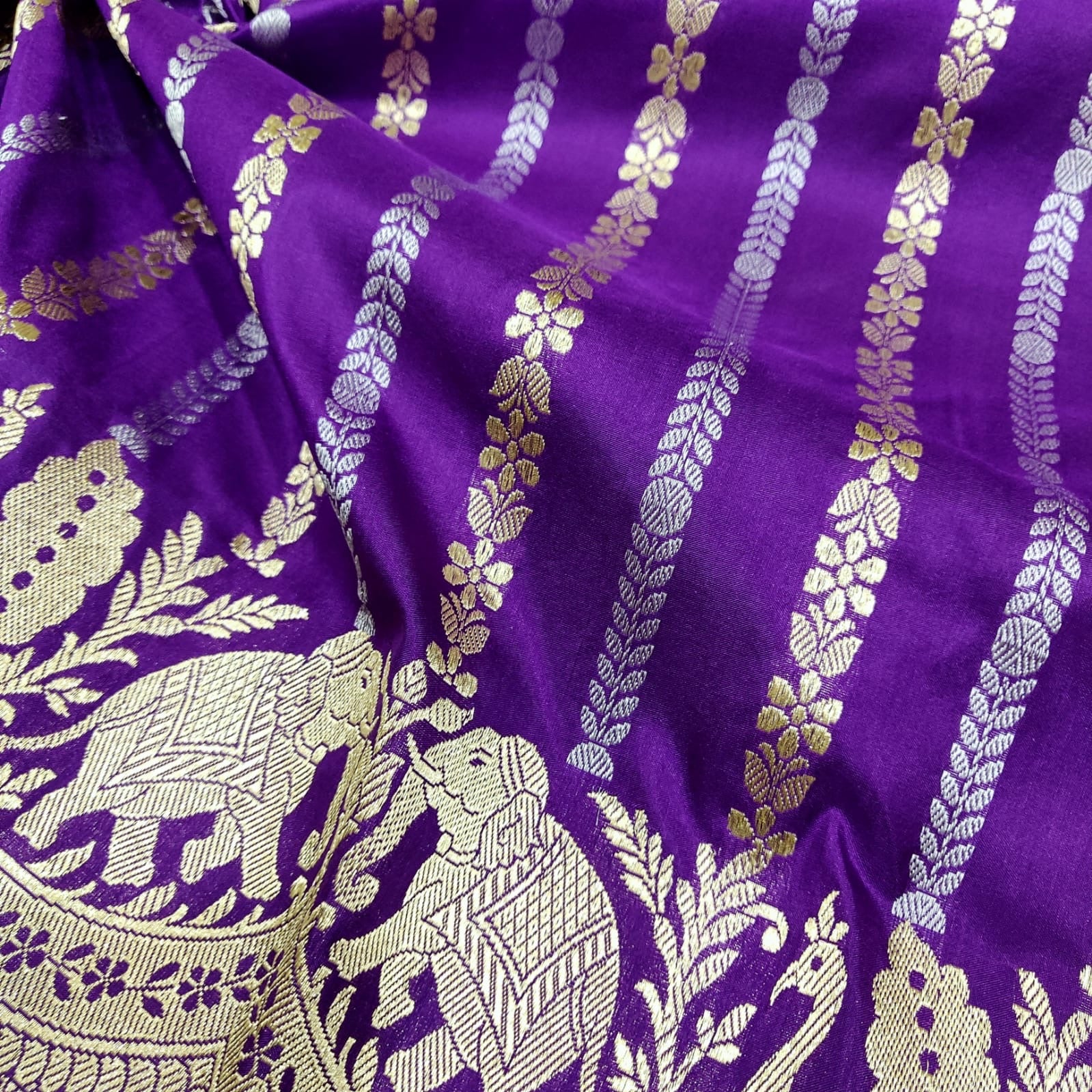 Numani katan silk handwoven sarees - Saffronfashionindia